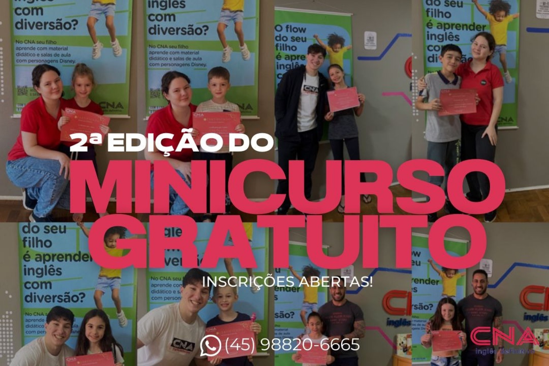 2ª Edição do Minicurso Gratuito de Inglês no CNA