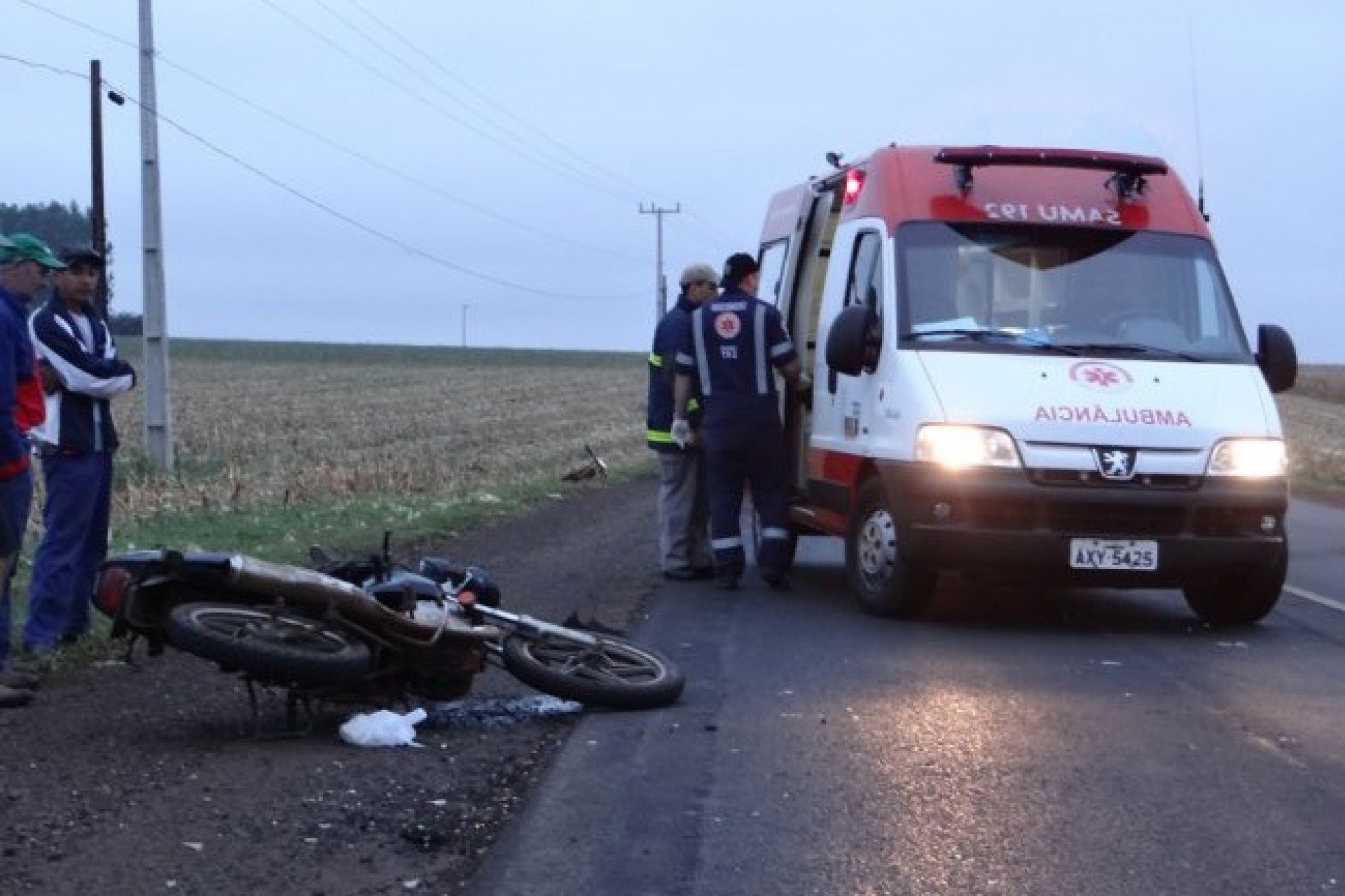 Acidente de trânsito na PR 495 deixa ciclista gravemente ferido