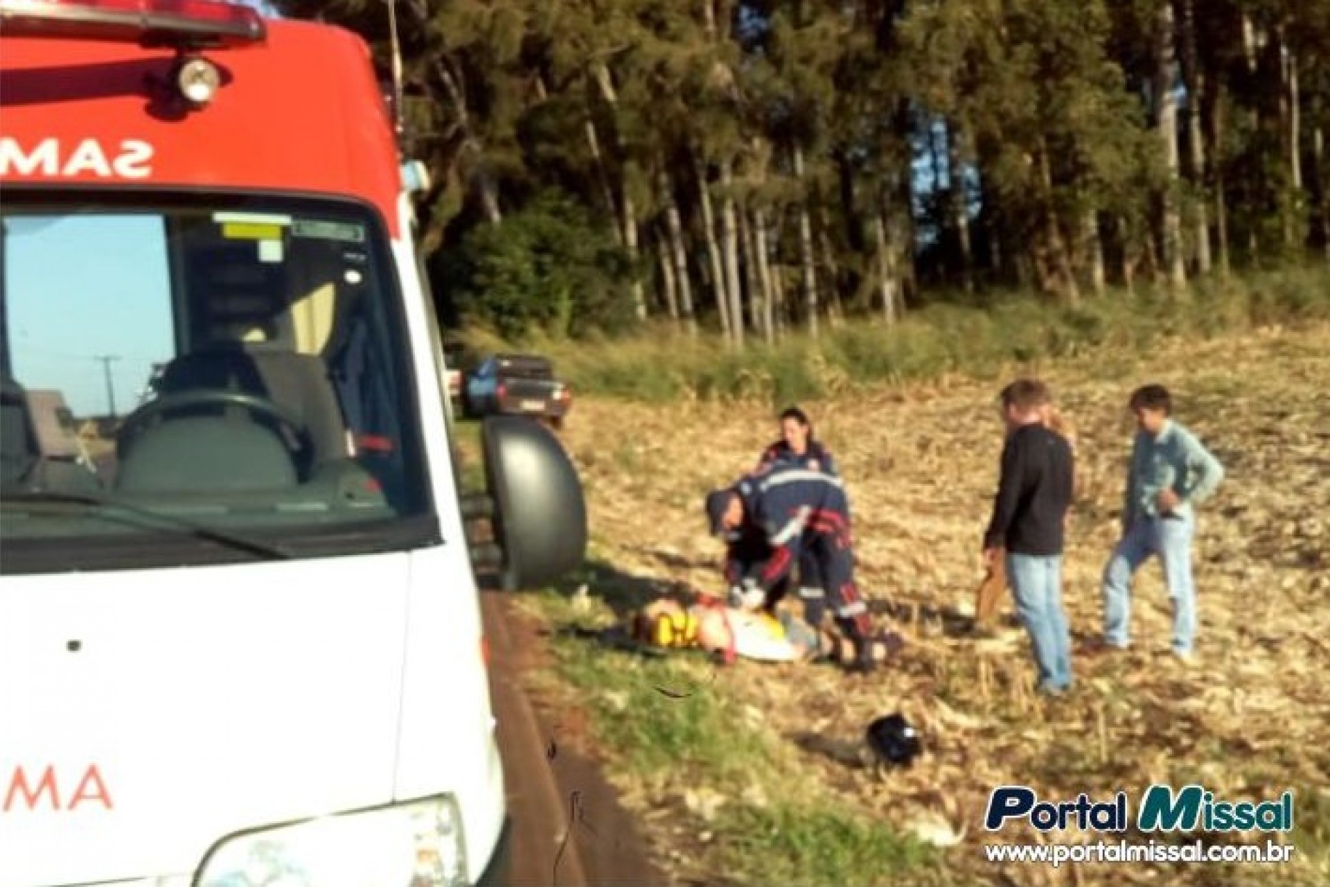 Acidente e registrado na estrada da Santa em Itaipulândia