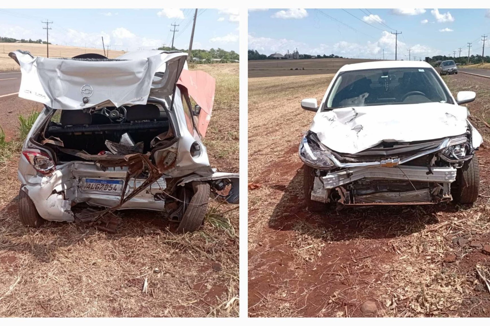 Acidente foi registrado na PR 495 na saída de Missal na manhã de hoje