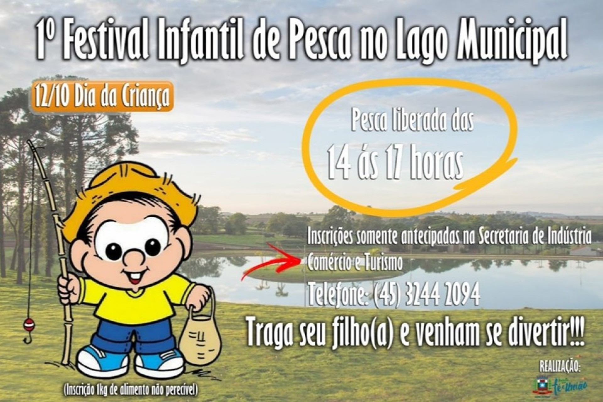 Administração de Missal prepara o 1º Festival Infantil de Pesca no Lago Municipal