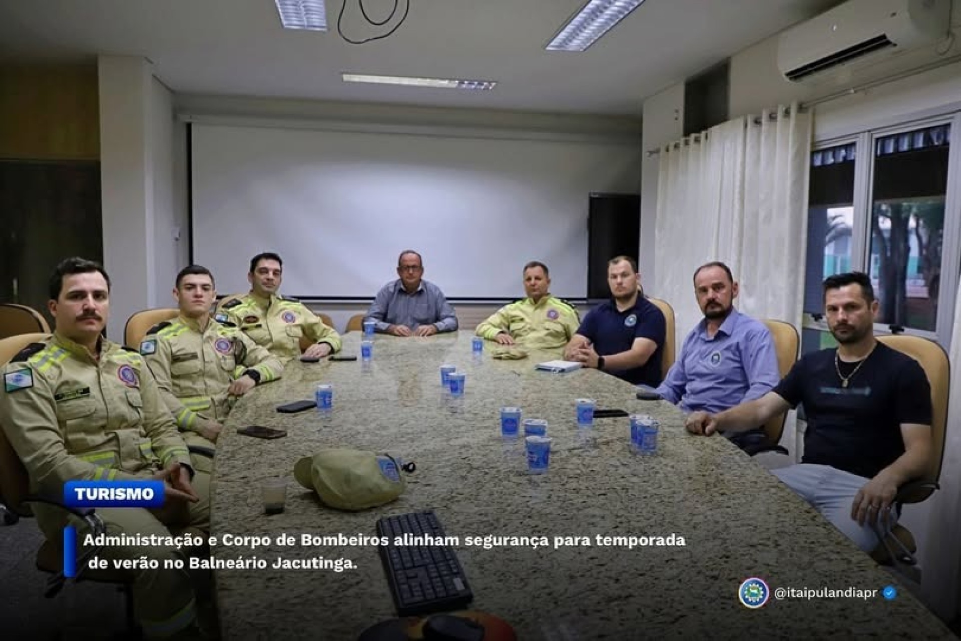 Administração e Corpo de Bombeiros alinham segurança para temporada de verão no Balneário Jacutinga