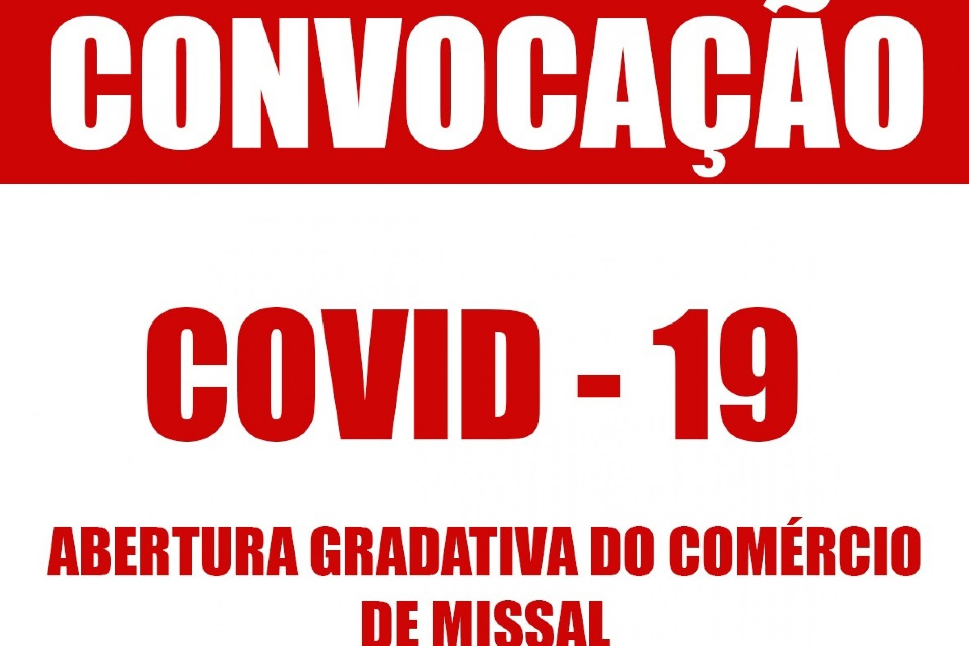 Administração Municipal de Missal convoca empresários para reunião nesta terça-feira, 07 de abril