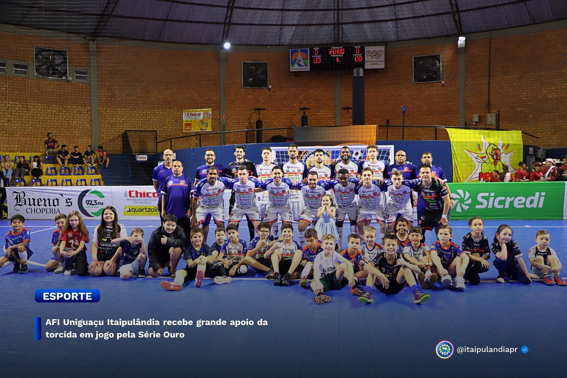 AFI Uniguaçu Itaipulândia recebe grande apoio da torcida em jogo pela Série Ouro