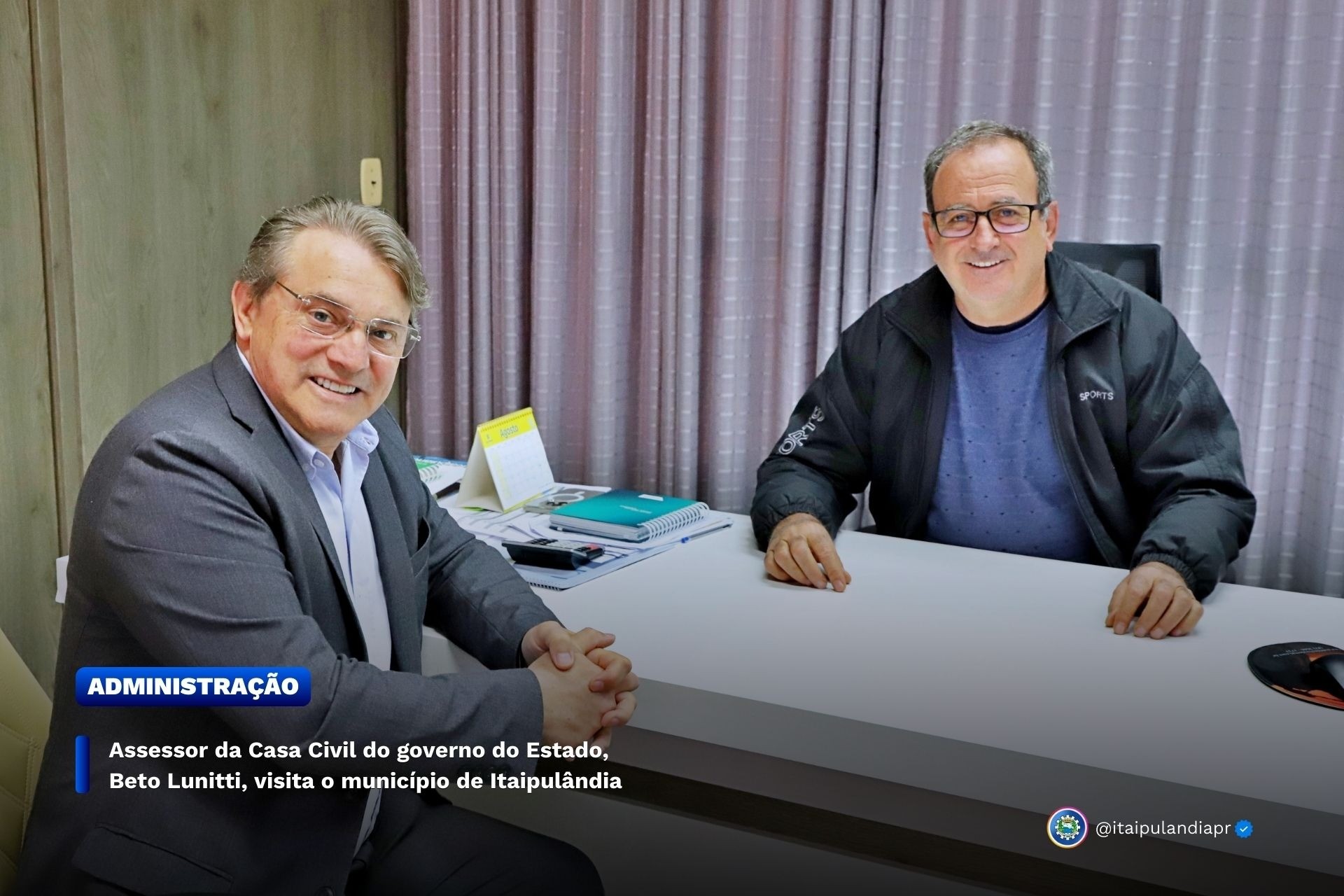 Assessor da Casa Civil do governo do Estado, Beto Lunitti, visita o município de Itaipulândia