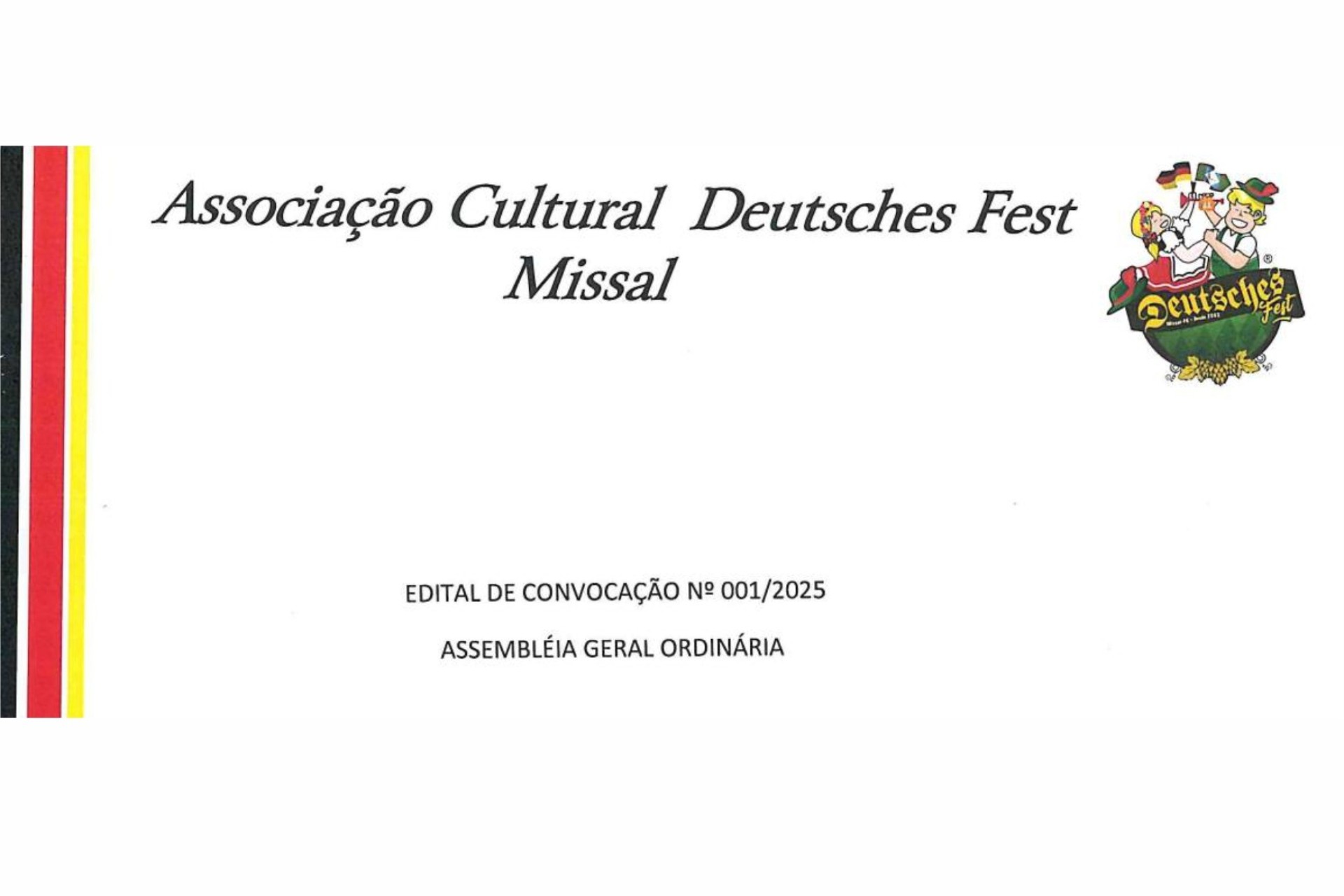 Associação Cultural Deutsches Fest terá nova diretoria