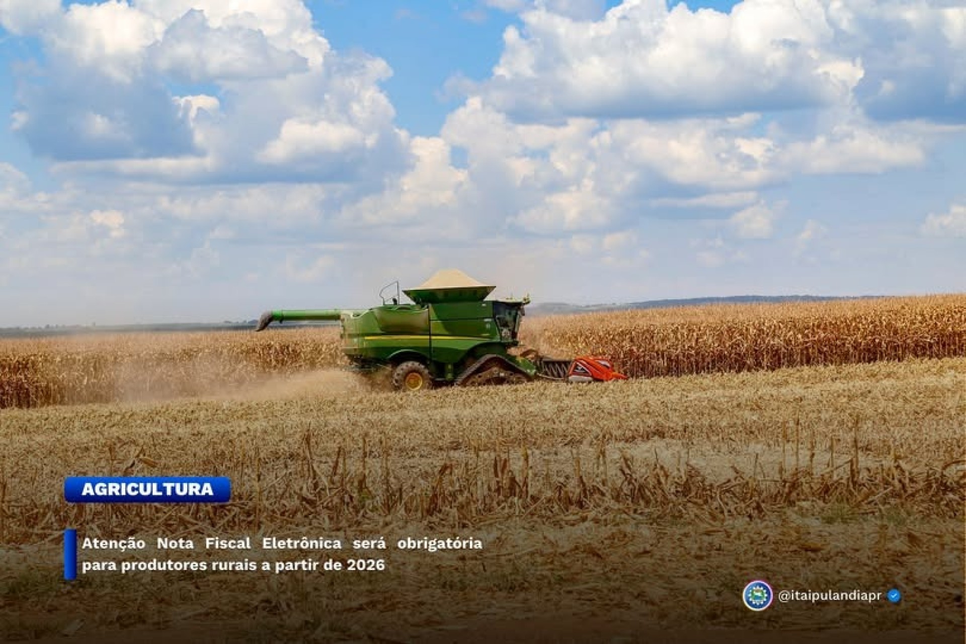 Atenção Nota Fiscal Eletrônica será obrigatória para produtores rurais a partir de 2026