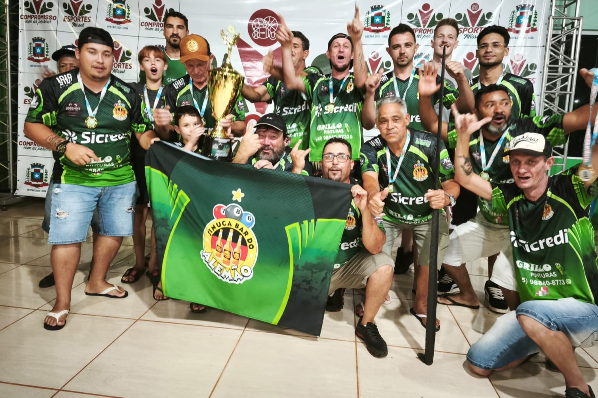 Bar do Alemão conquistou o Campeonato Municipal de Sinuca 2025