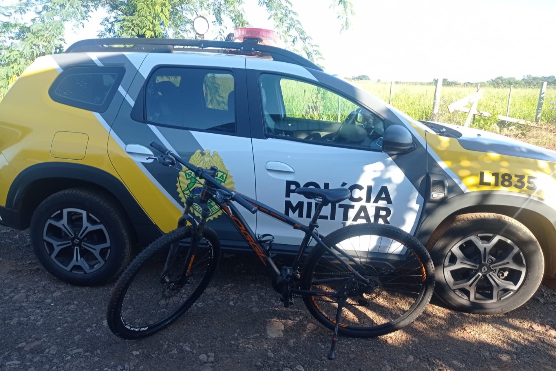 Bicicleta furtada em Missal é recuperada pela PM; autor é preso