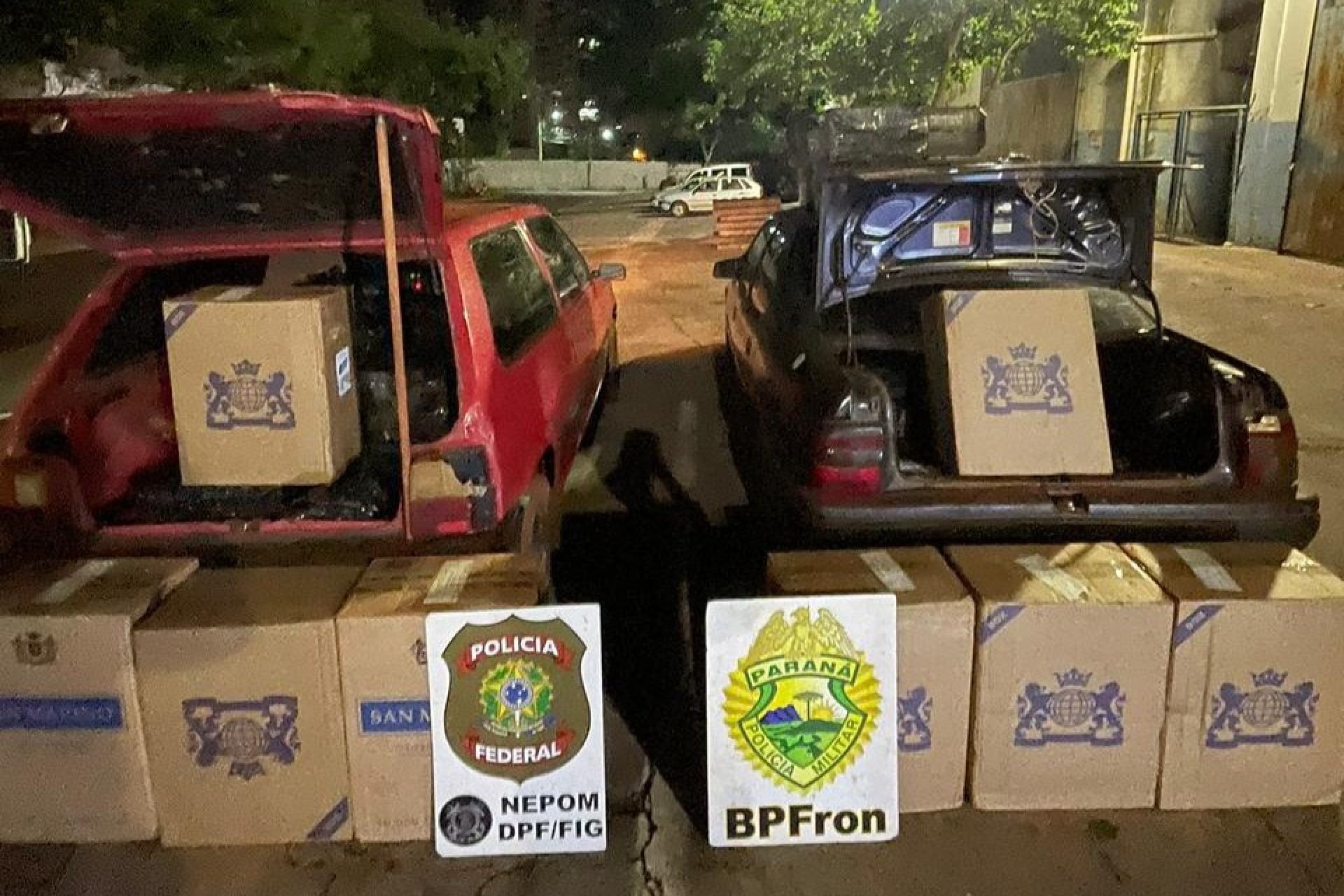BPFRON e PF interceptam contrabando e apreendem 3 mil pacotes de cigarros em Itaipulândia