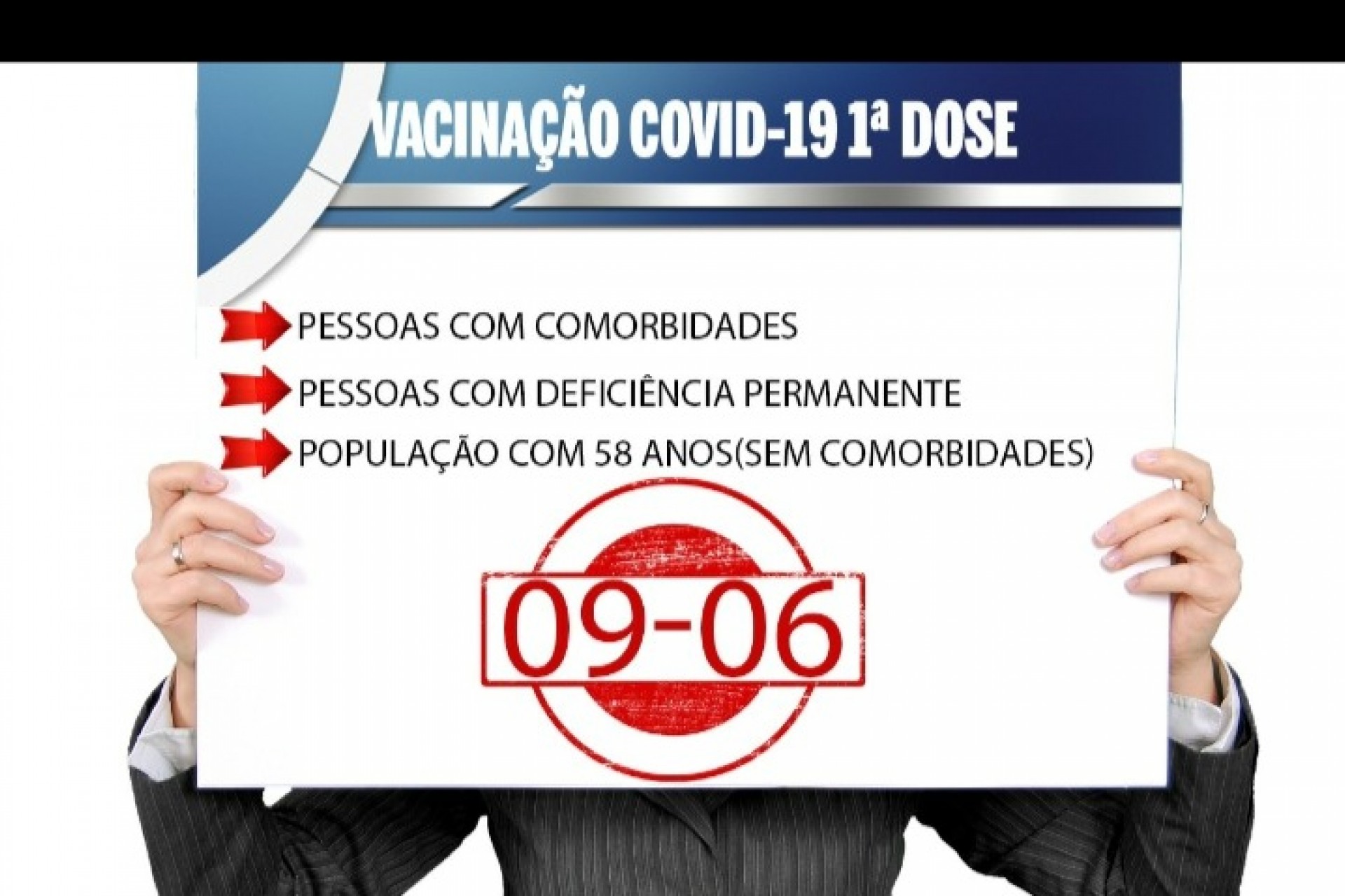 Campanha de vacinação contra a Covid-19 para pessoas com 58 anos fora dos grupos prioritários