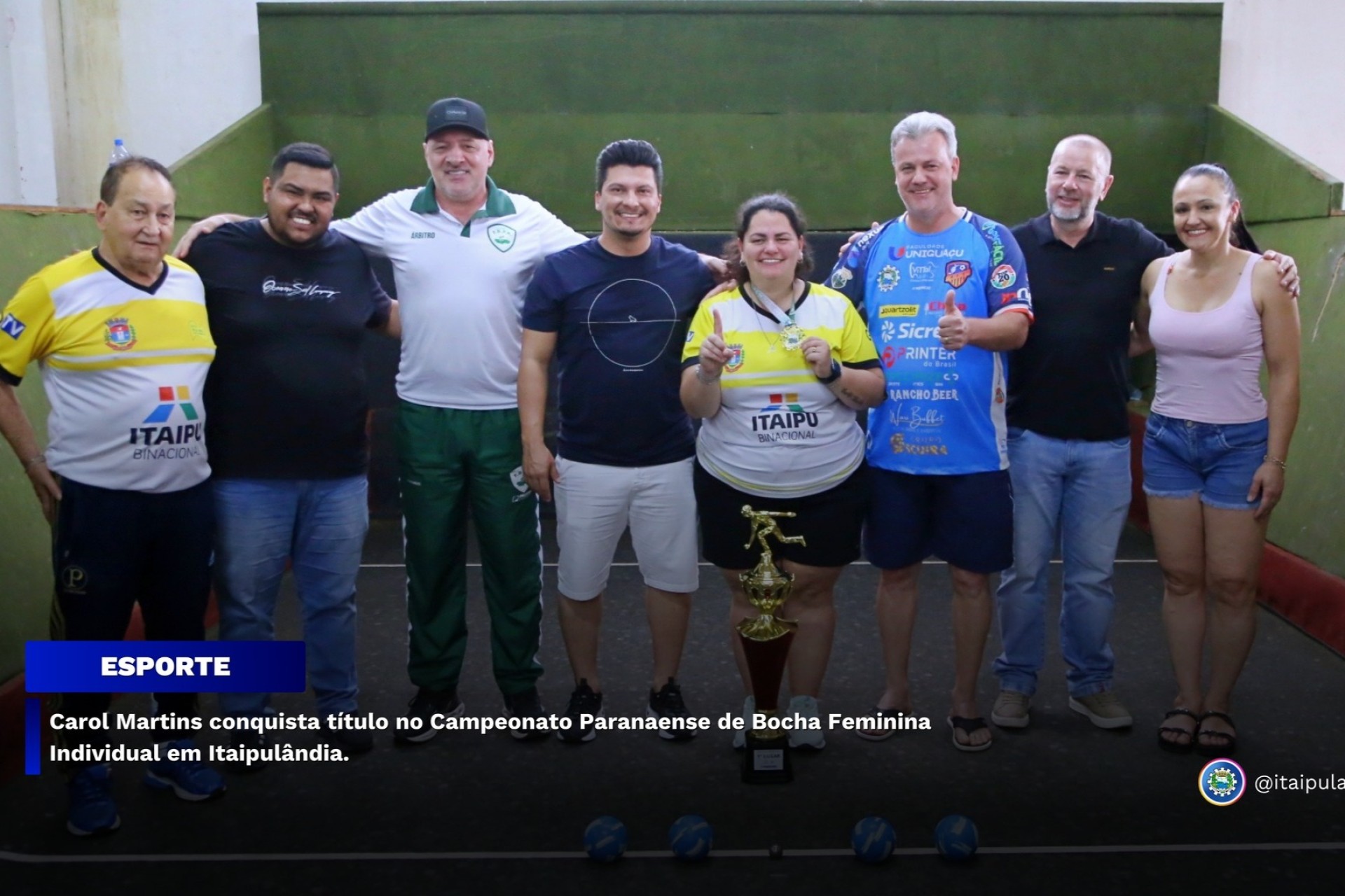 Carol Martins conquista título no Campeonato Paranaense de Bocha Feminina Individual em Itaipulândia