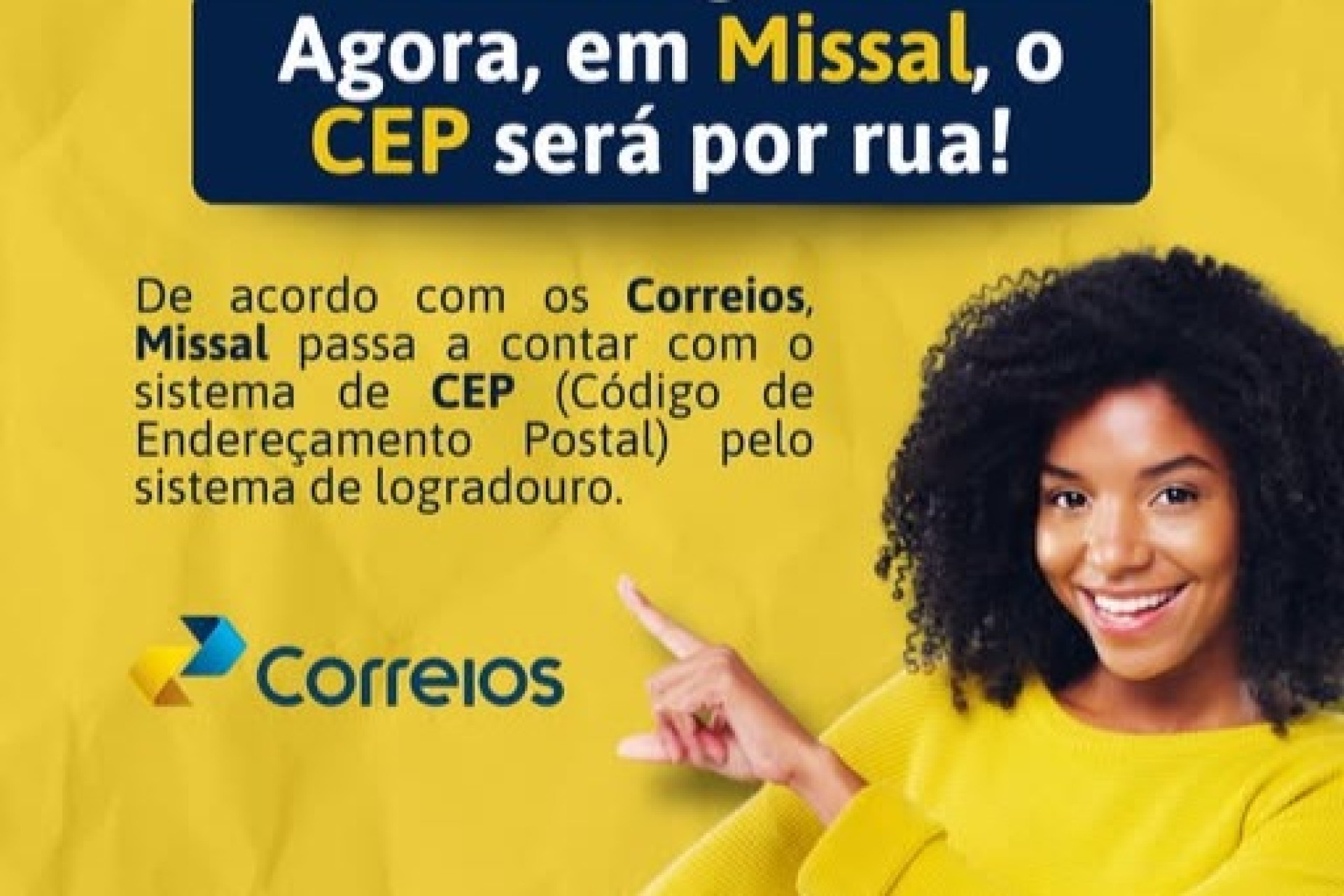 CEP por Logradouro está em vigência em Missal