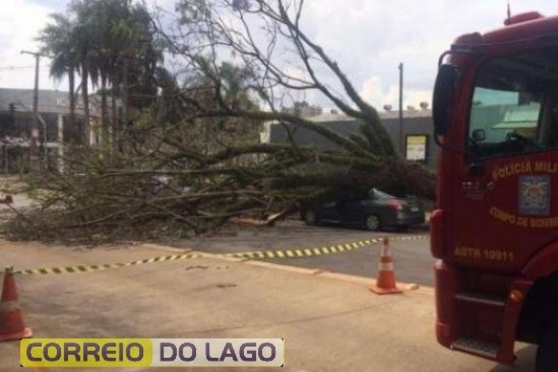 Chuva e ventos fortes atingem Cascavel