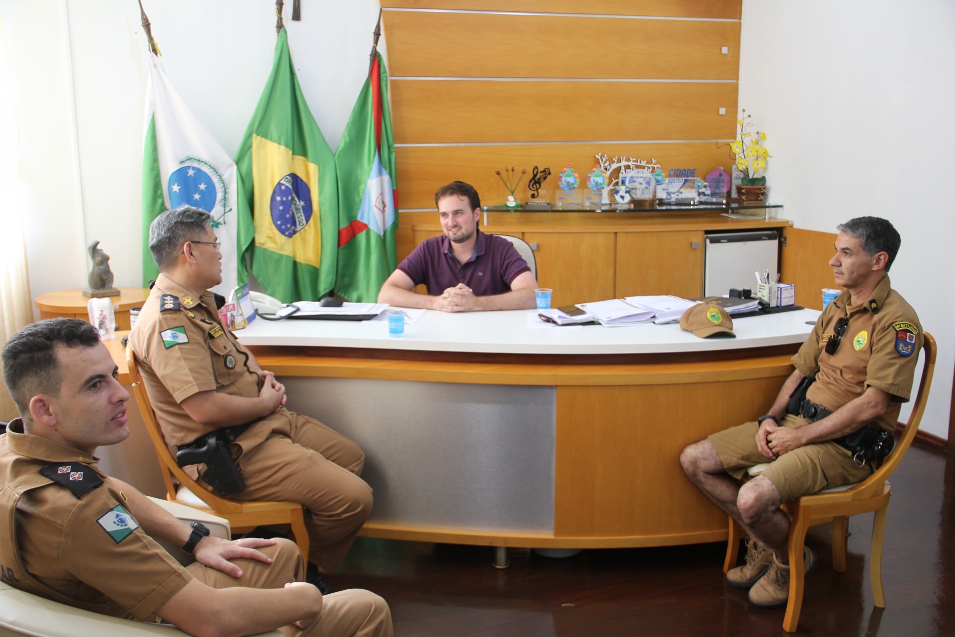 Comandante do 14º Batalhão da PM esteve em Missal reforçando apoio