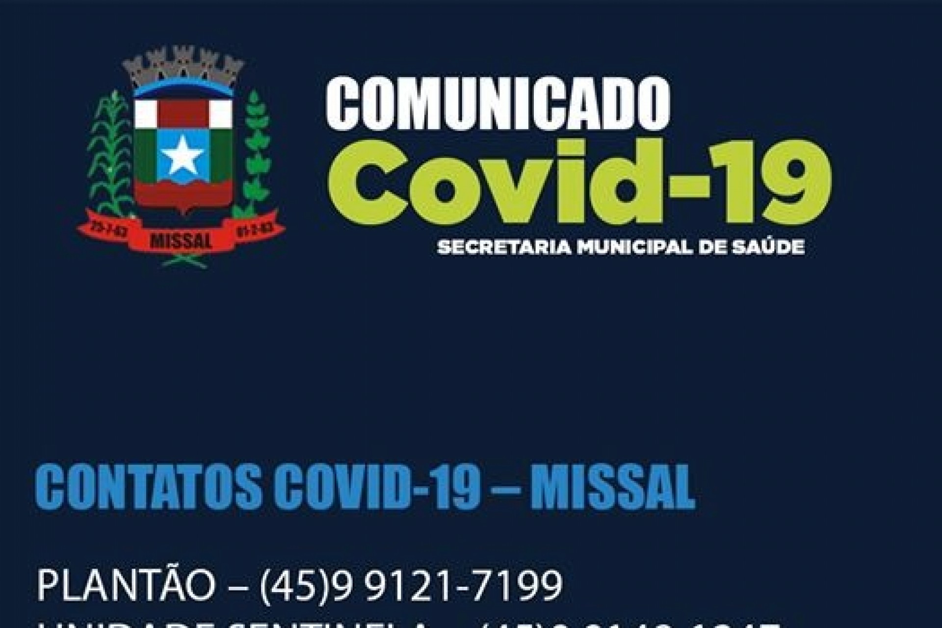 COMUNICADO IMPORTANTE – ALERTA COVID-19