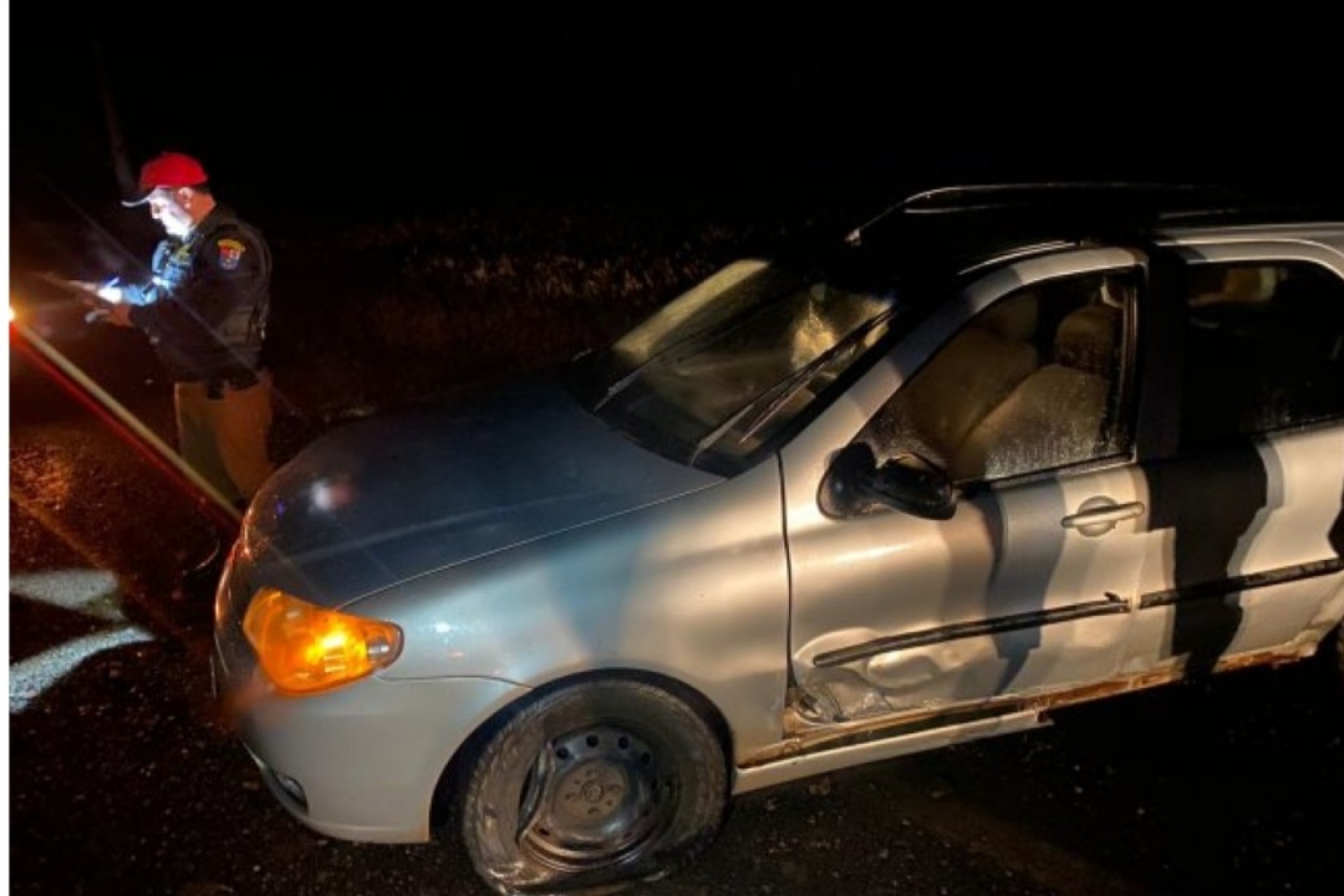 Condutor embriagado é preso após provocar acidente em frente ao parque industrial de Santa Helena