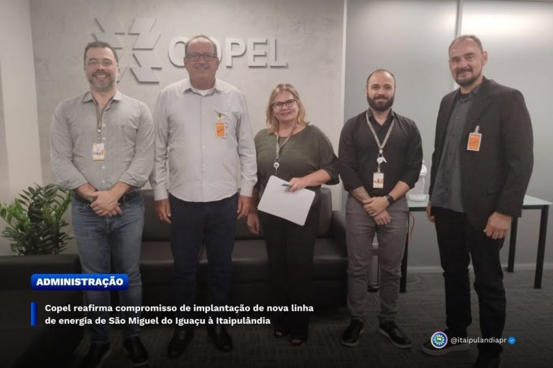 Copel reafirma compromisso de implantação de nova linha de energia de São Miguel à Itaipulândia