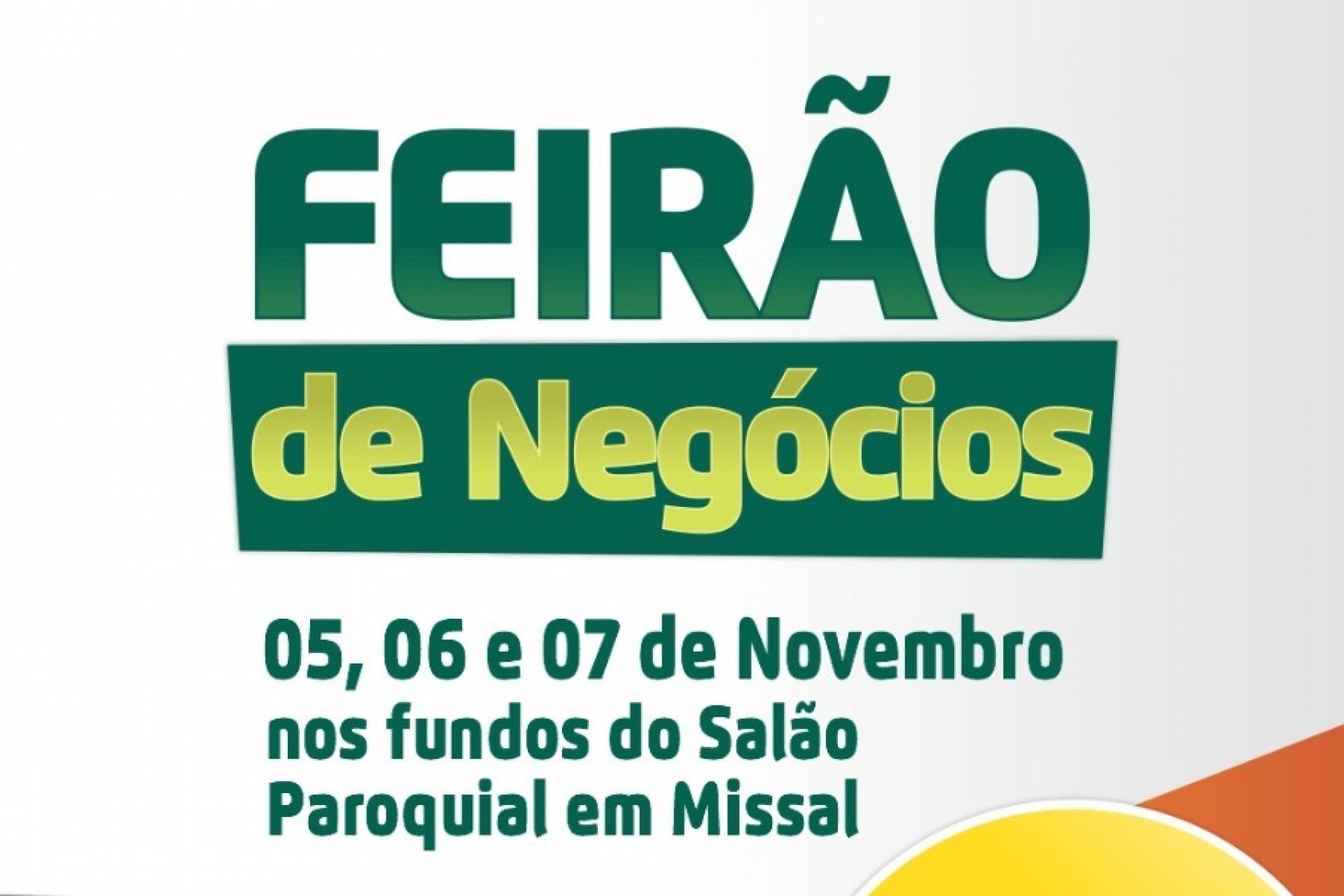 Cresol Costa Oeste realiza Feirão de Negócios nos dias 5, 6 e 7 de novembro em Missal