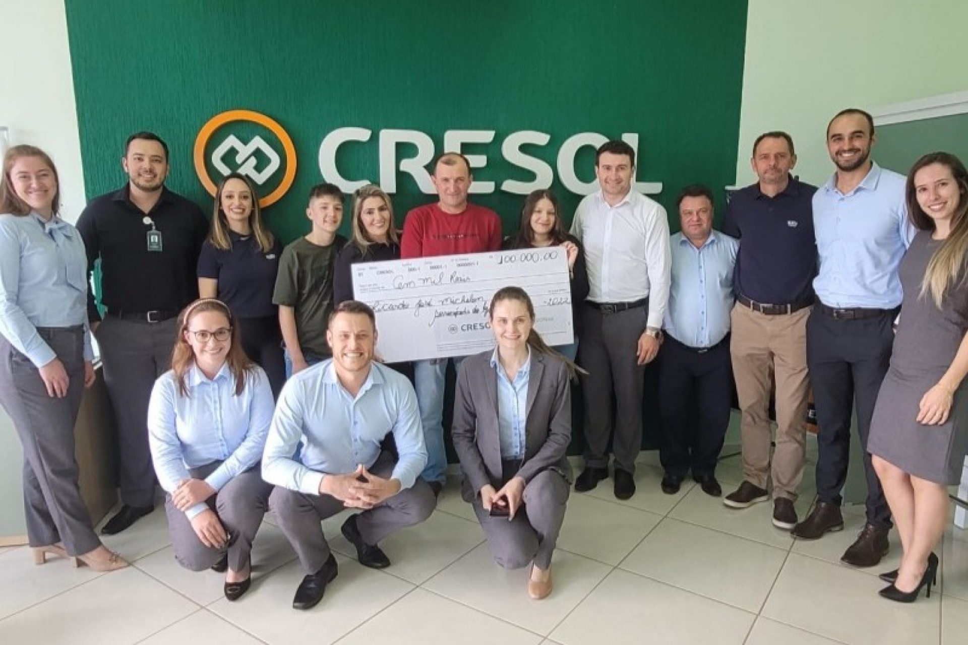 Cresol premia com R$ 100 mil cooperado de Serranópolis do Iguaçu