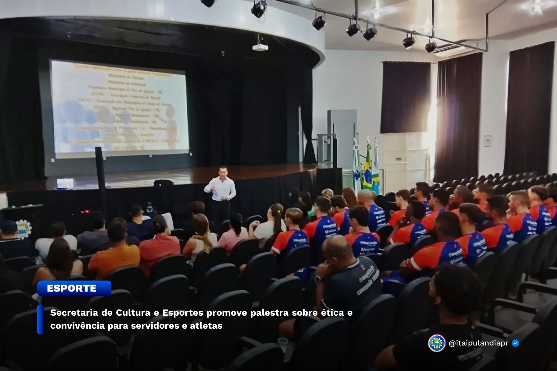 Cultura e Esportes: Secretaria promove palestra sobre ética e convivência para servidores e atletas