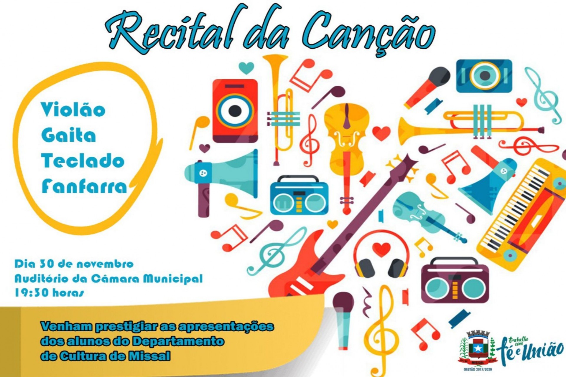 Departamento de Cultura de Missal prepara o Recital da Canção