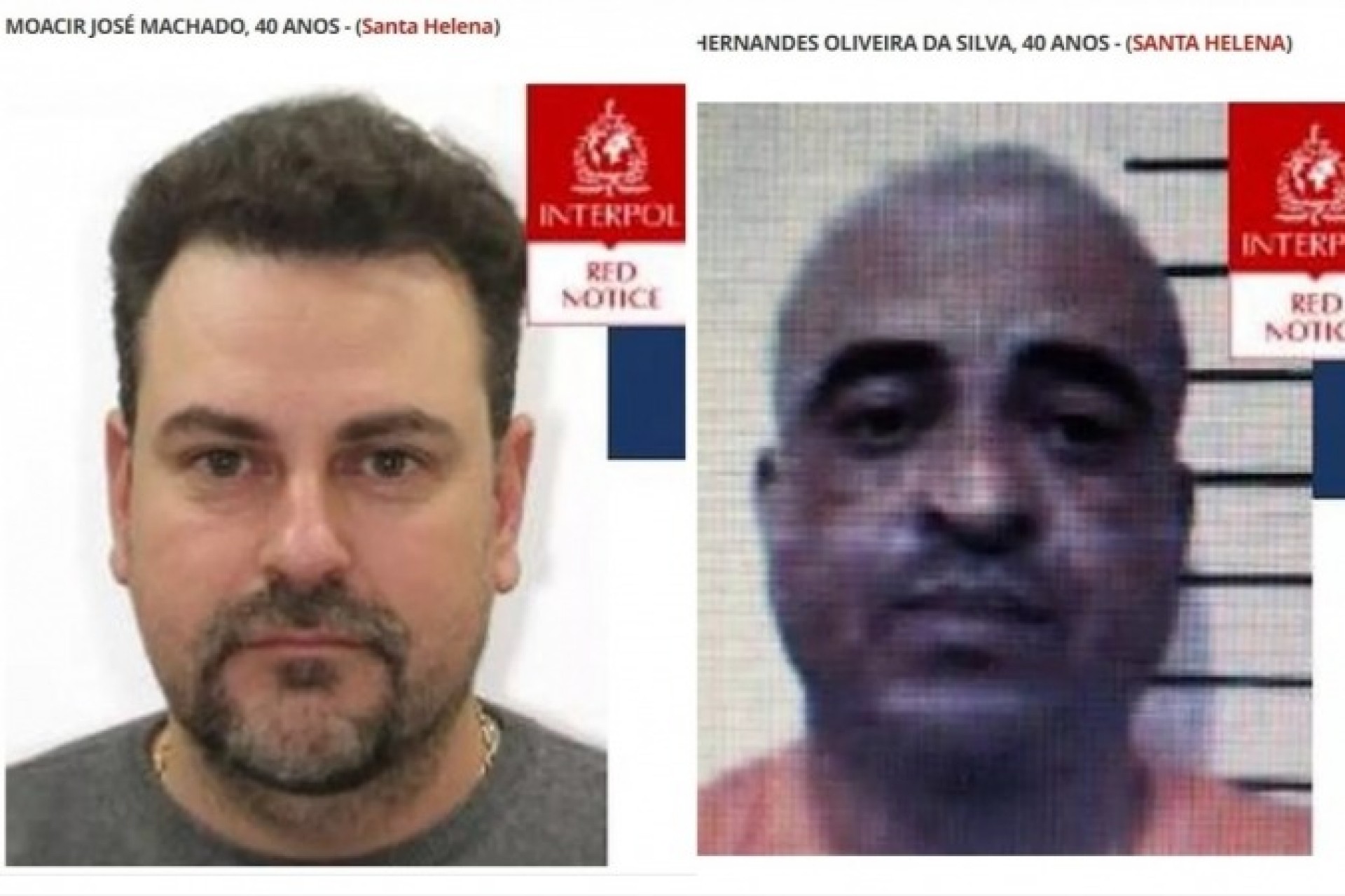 Dois santa-helenenses estão entre os 79 brasileiros procurados pela Interpol