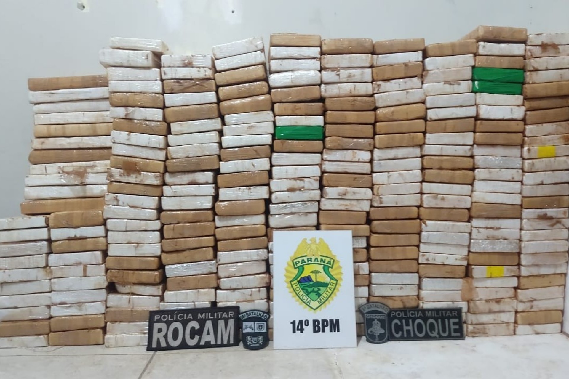 Droga apreendida no final da tarde em Missal e Céu Azul totalizou 245 kg de cocaína