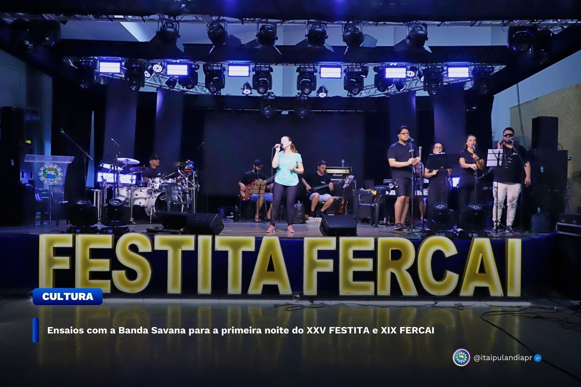 Ensaios com a Banda Savana para a primeira noite do XXV FESTITA e XIX FERCAI
