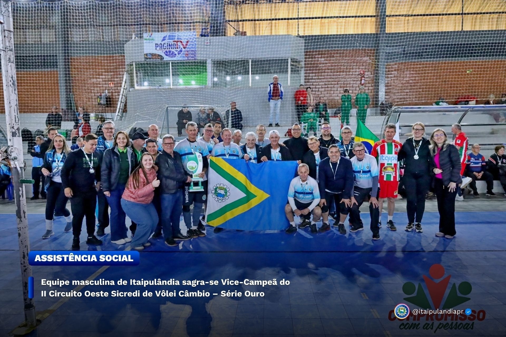 Equipe masculina de Itaipulândia sagra-se Vice-Campeã do II Circuito Oeste Sicredi de Vôlei Câmbio