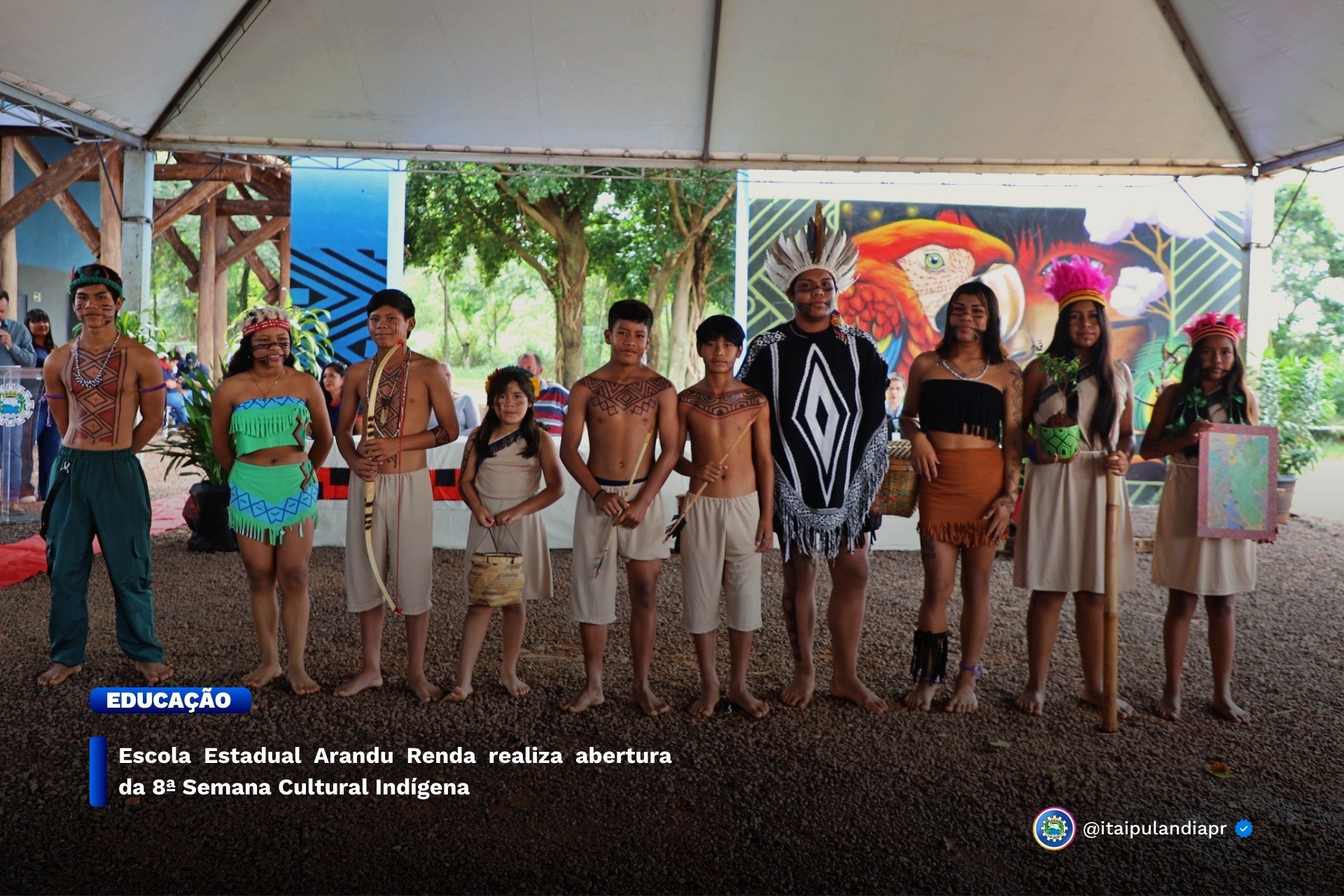 Escola Estadual Arandu Renda realiza abertura da 8ª Semana Cultural Indígena