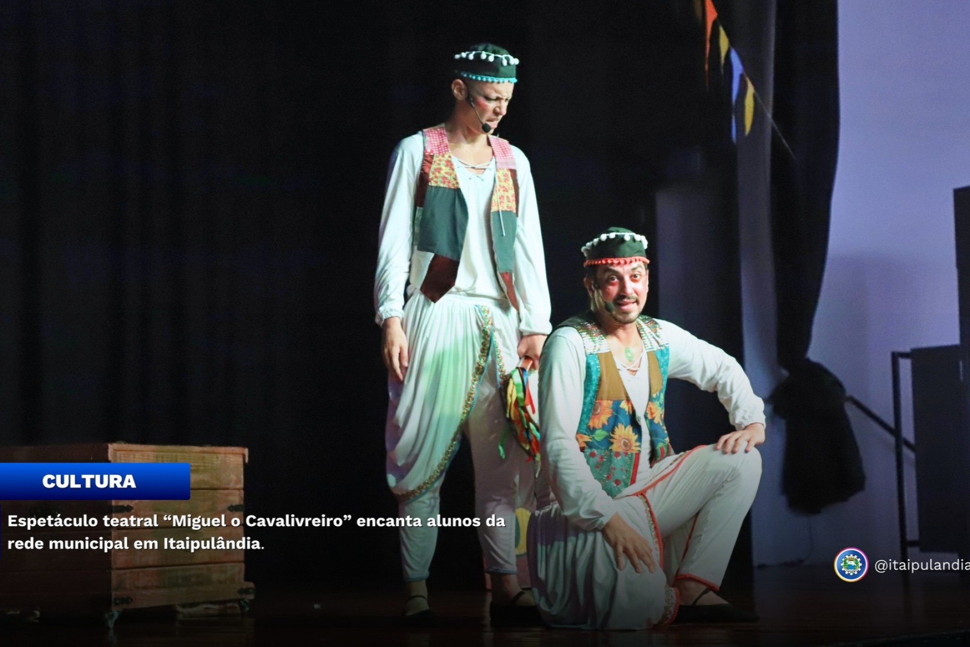 Espetáculo teatral “Miguel o Cavalivreiro” encanta alunos da rede municipal em Itaipulândia