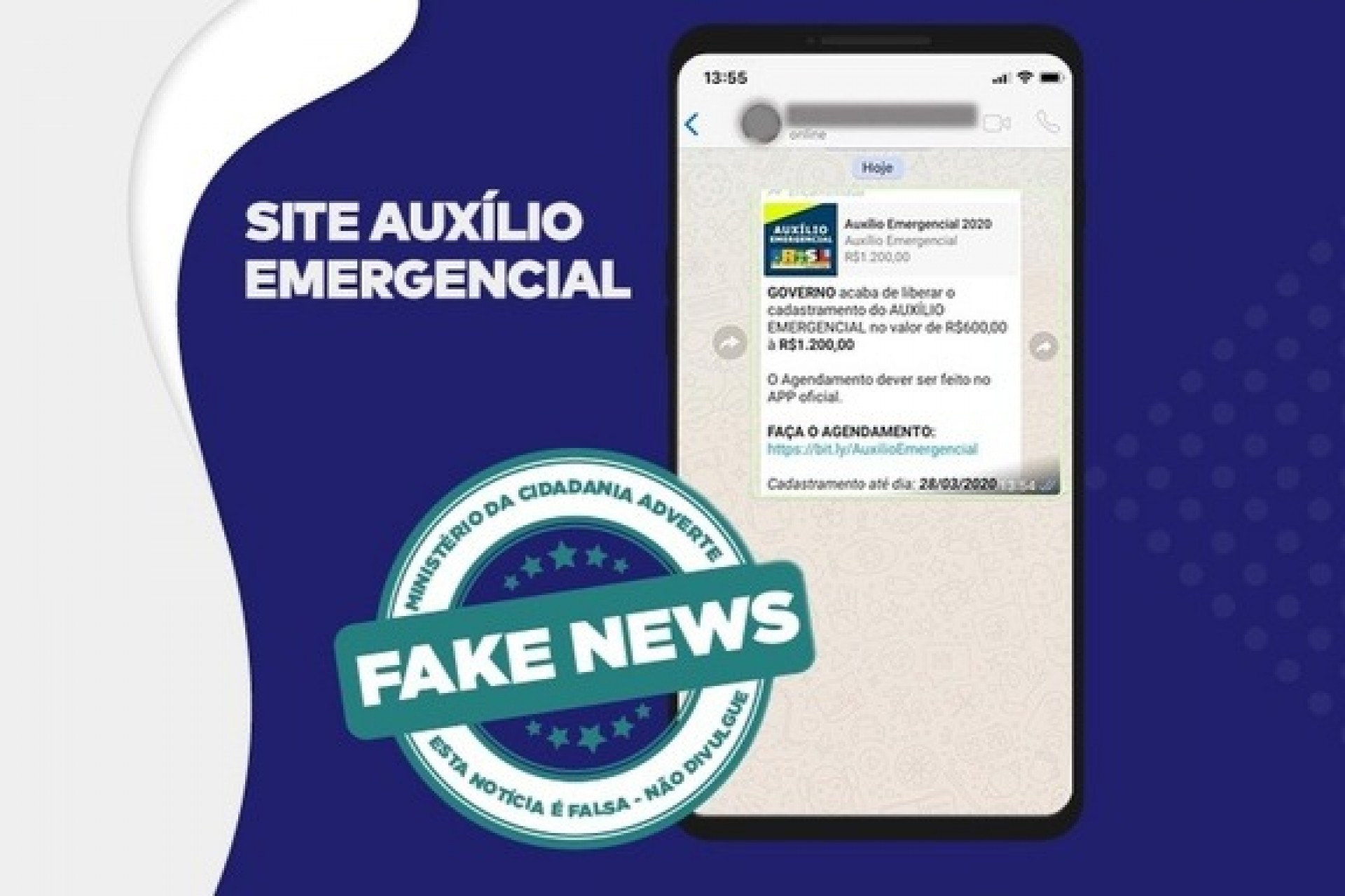 Fake News: é falso site de cadastro para auxílio emergencial federal