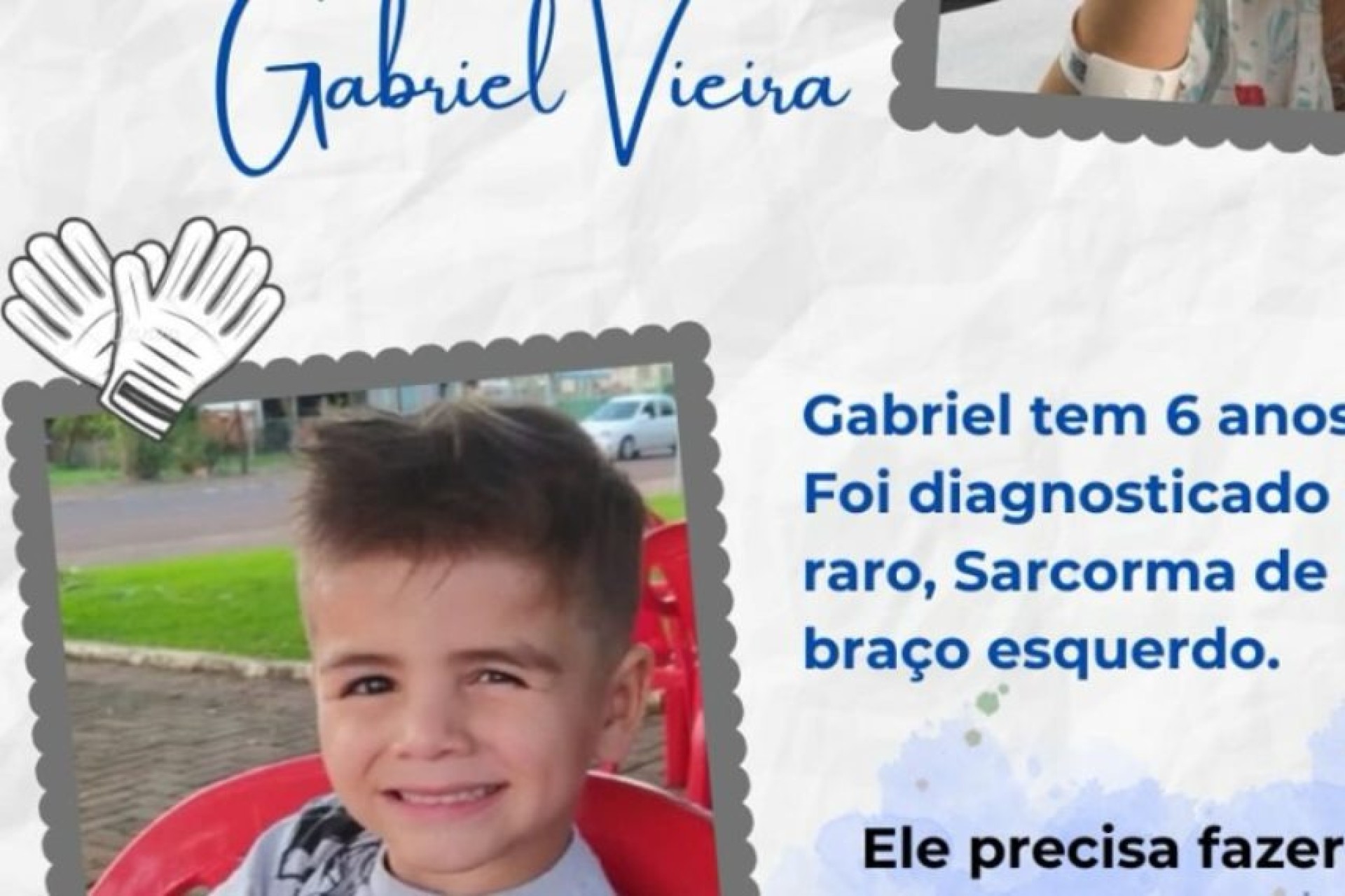 Falta pouco: Faltam apenas 10% do valor necessário para a cirurgia do guerreiro Gabriel Vieira
