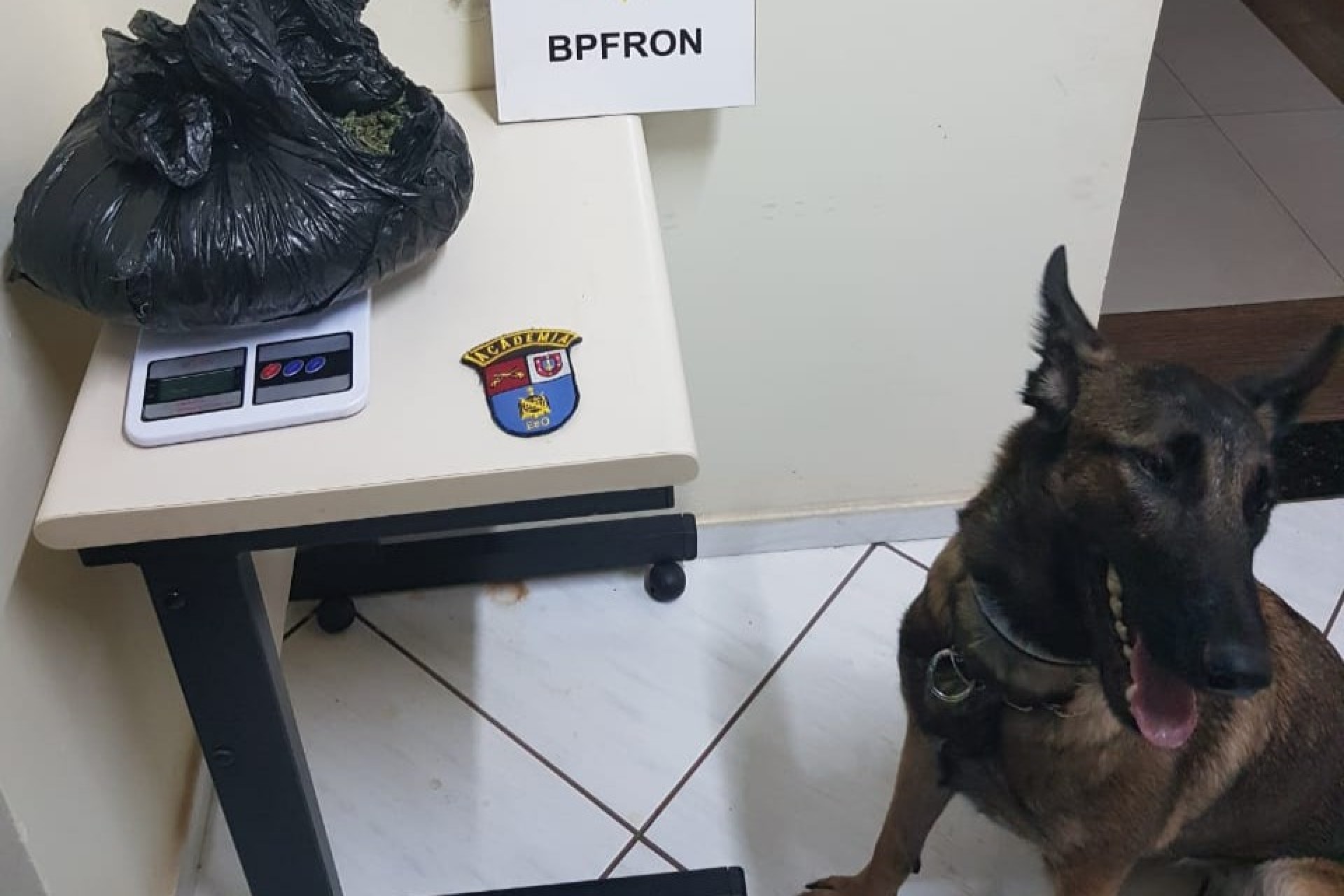 BPFRON  apreende eletrônicos e  1,621 kg de Skank no barracão da Receita Federal em Medianeira