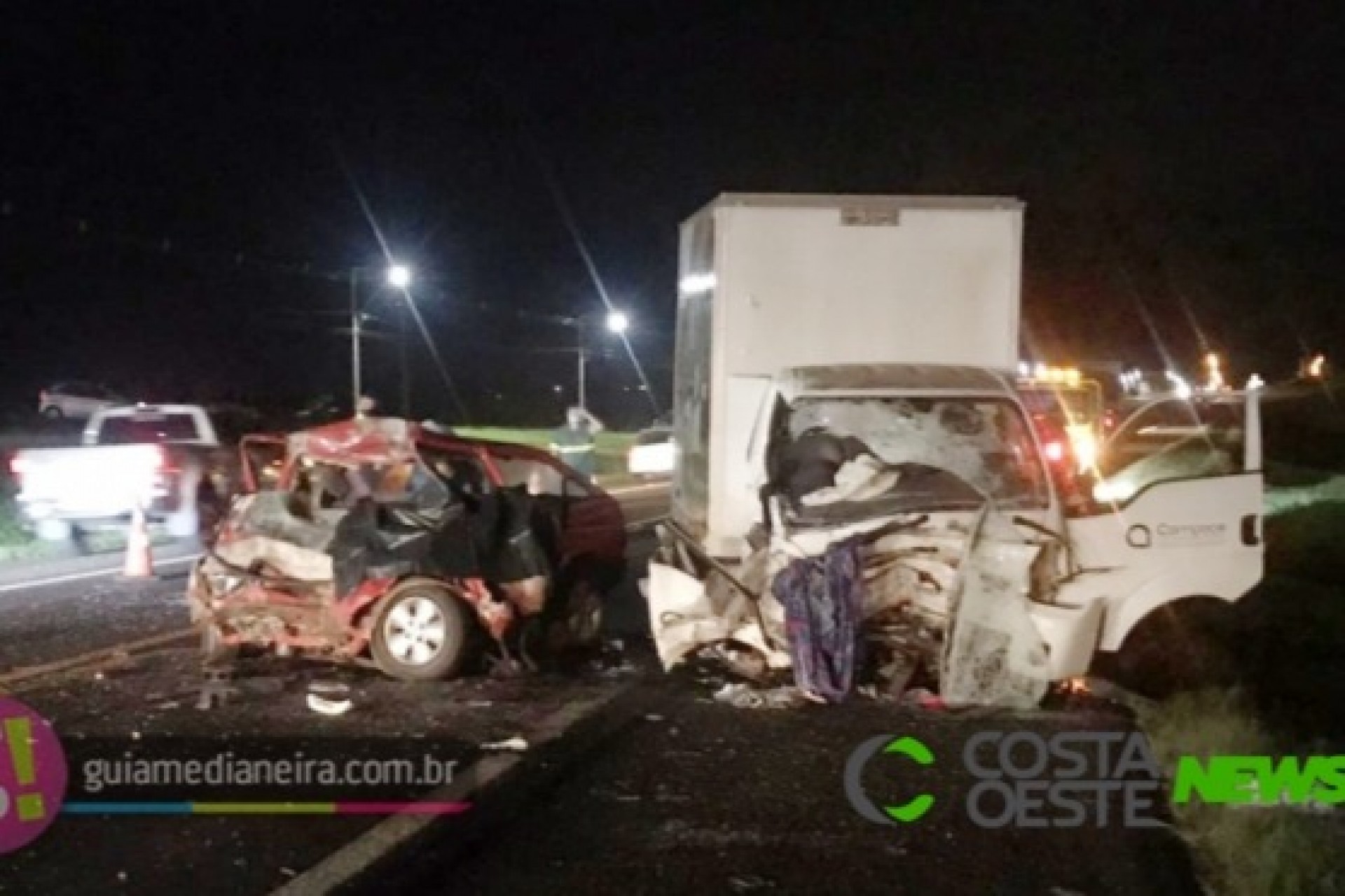 Grave acidente entre veículo e caminhão deixa uma pessoa morta na BR 277 em Matelândia