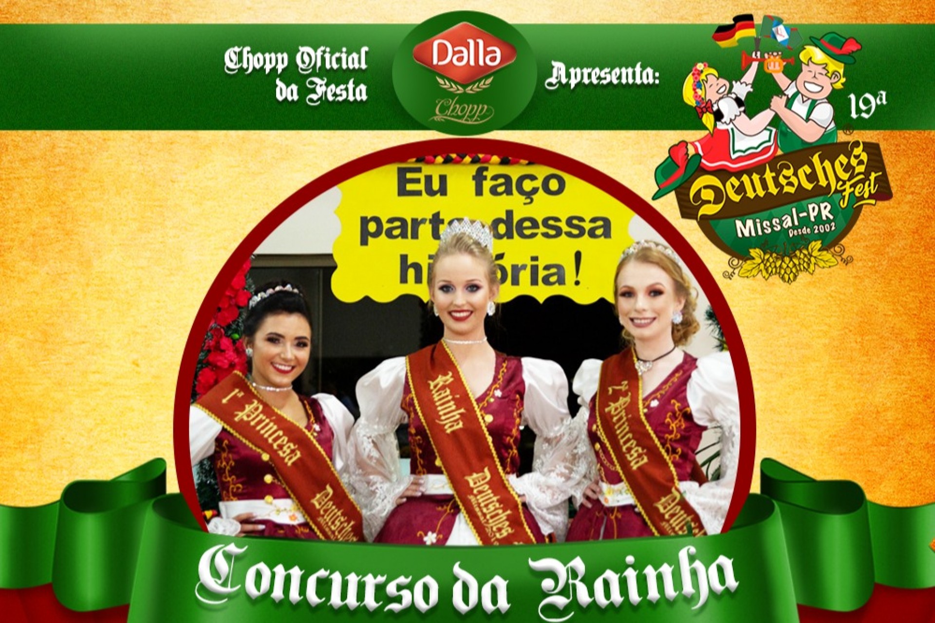 Inscrições para o Concurso da Rainha e Princesas da 19ª DeutschesFest de Missal Iniciam dia 03