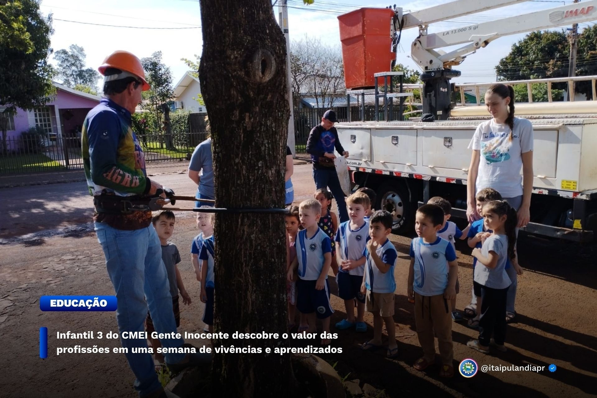 Itaipulândia: Infantil 3 do CMEI Gente Inocente descobre o valor das profissões