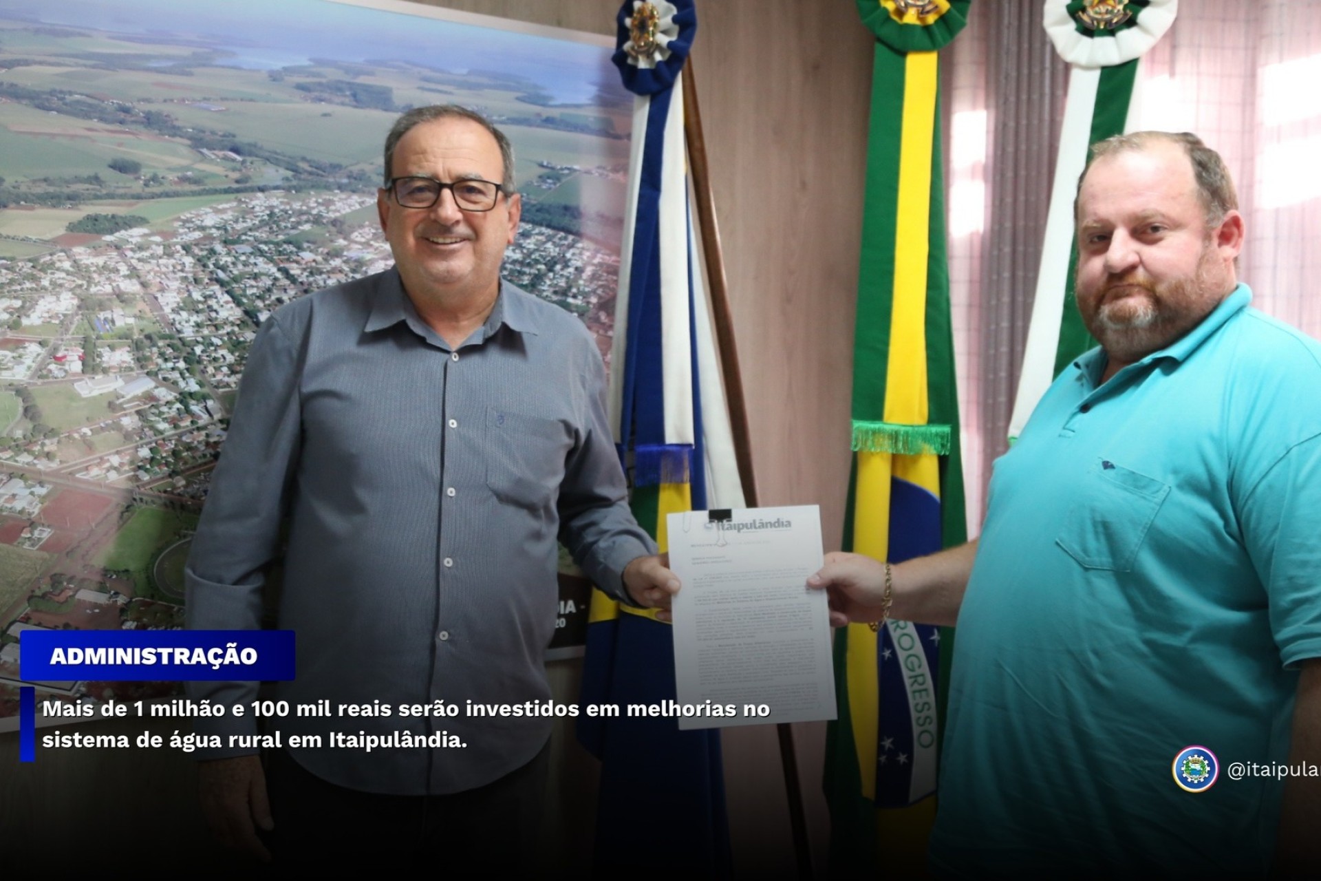 Itaipulândia: Mais de 1 milhão e 100 mil serão investidos em melhorias no sistema de água rural