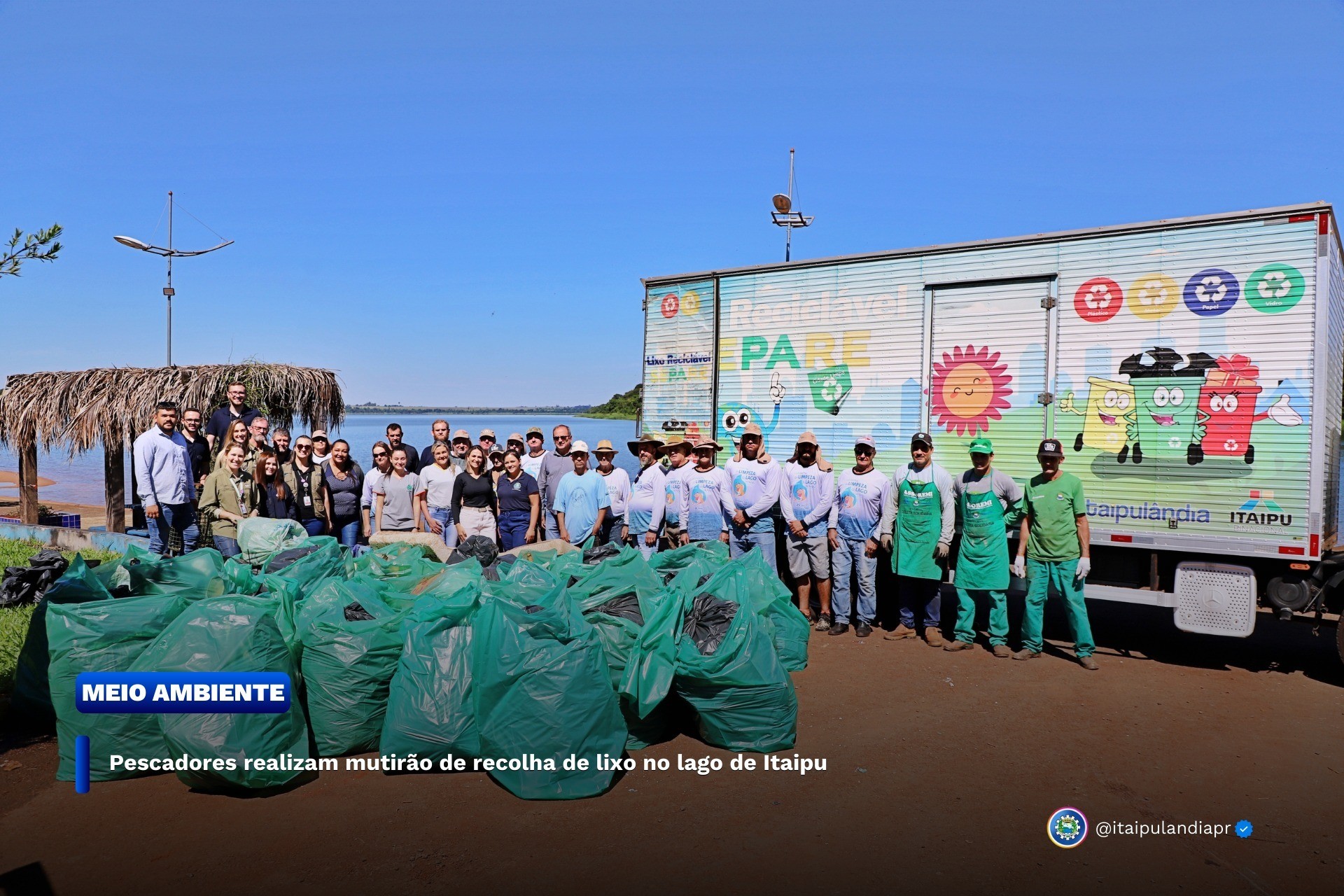 Itaipulândia: Pescadores realizam mutirão de recolha de lixo no lago de Itaipu