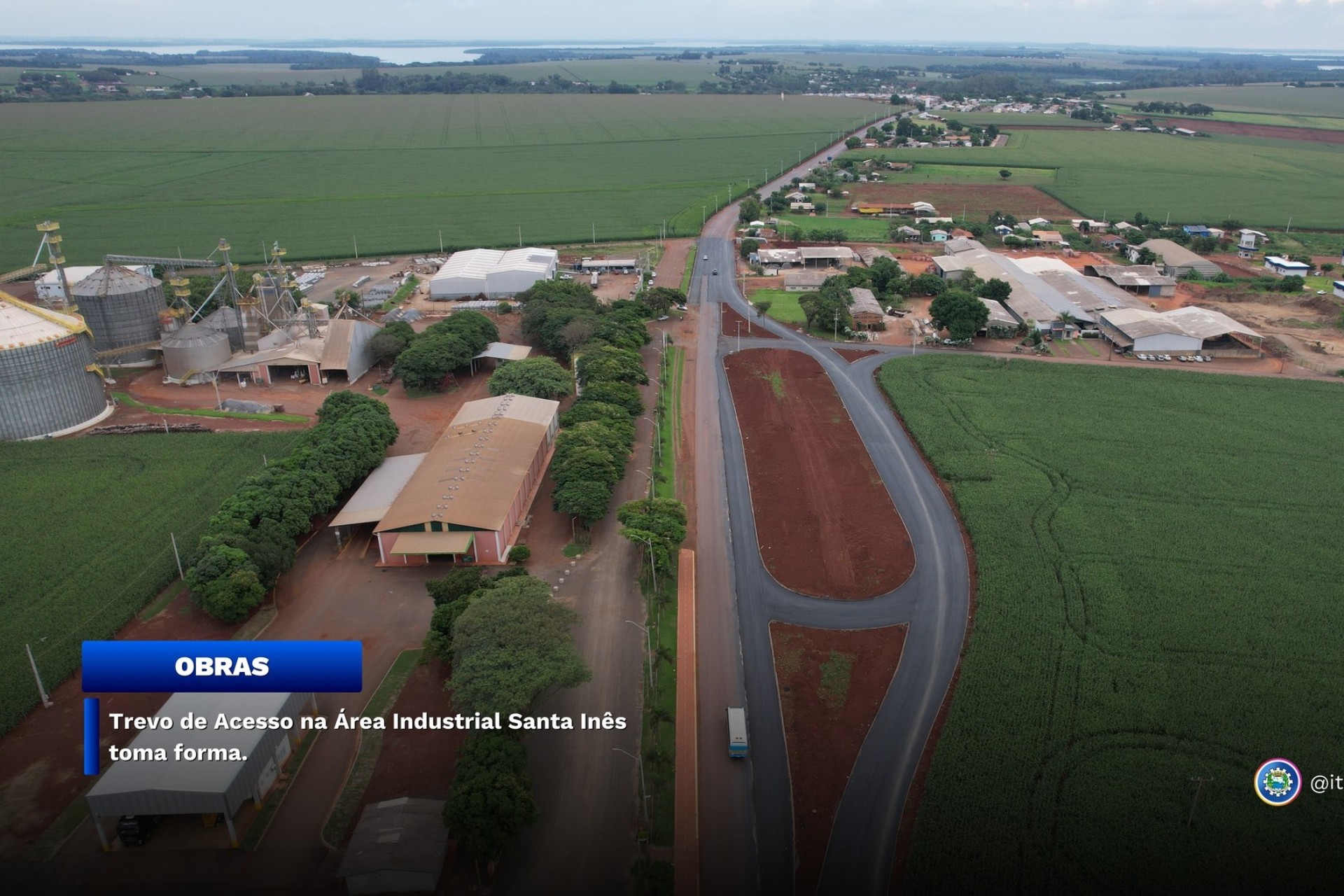 Itaipulândia: Trevo de Acesso na Área Industrial Santa Inês toma forma