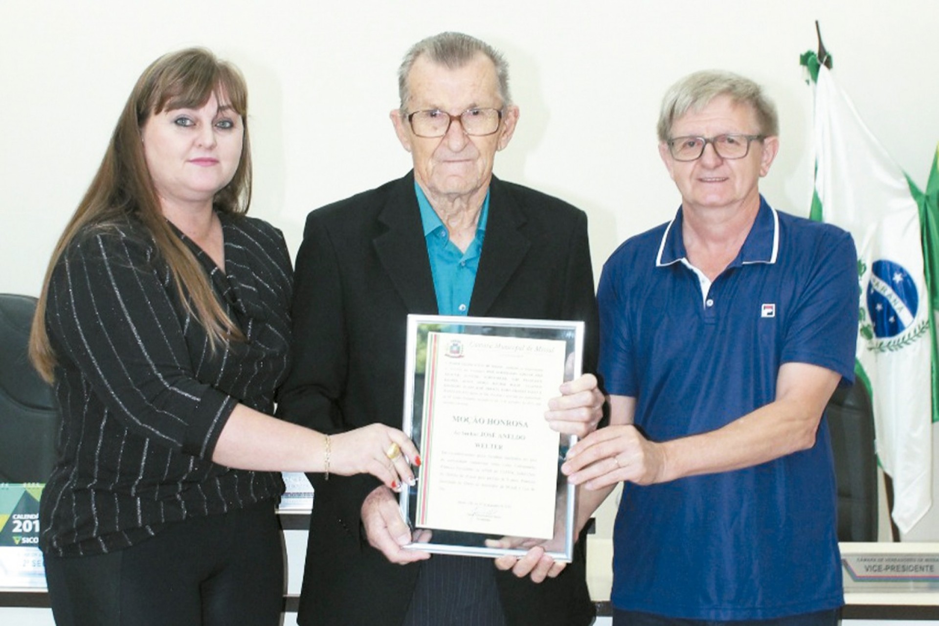 José Welter recebe Moção Honrosa da Câmara de Vereadores