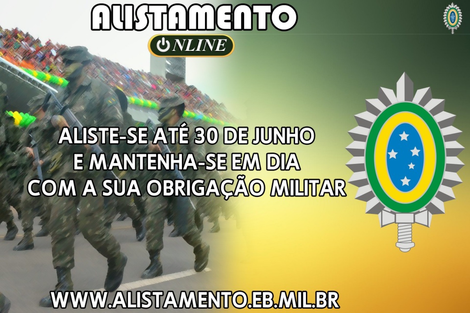 Jovens de Missal que completam 18 anos neste ano devem fazer o Alistamento Militar