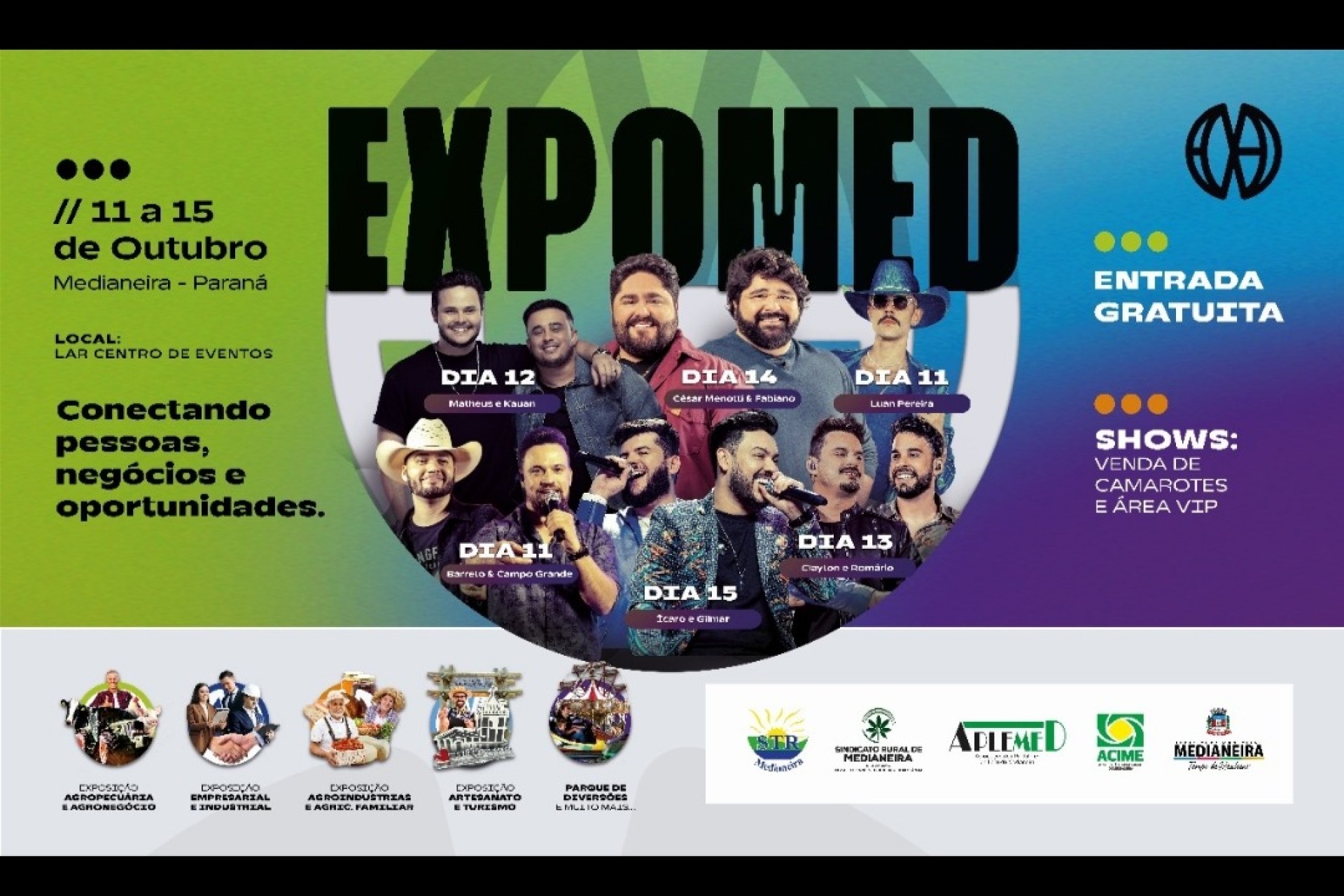 Lançamento Shows Expomed 2023 - de 11 a 15 de outubro