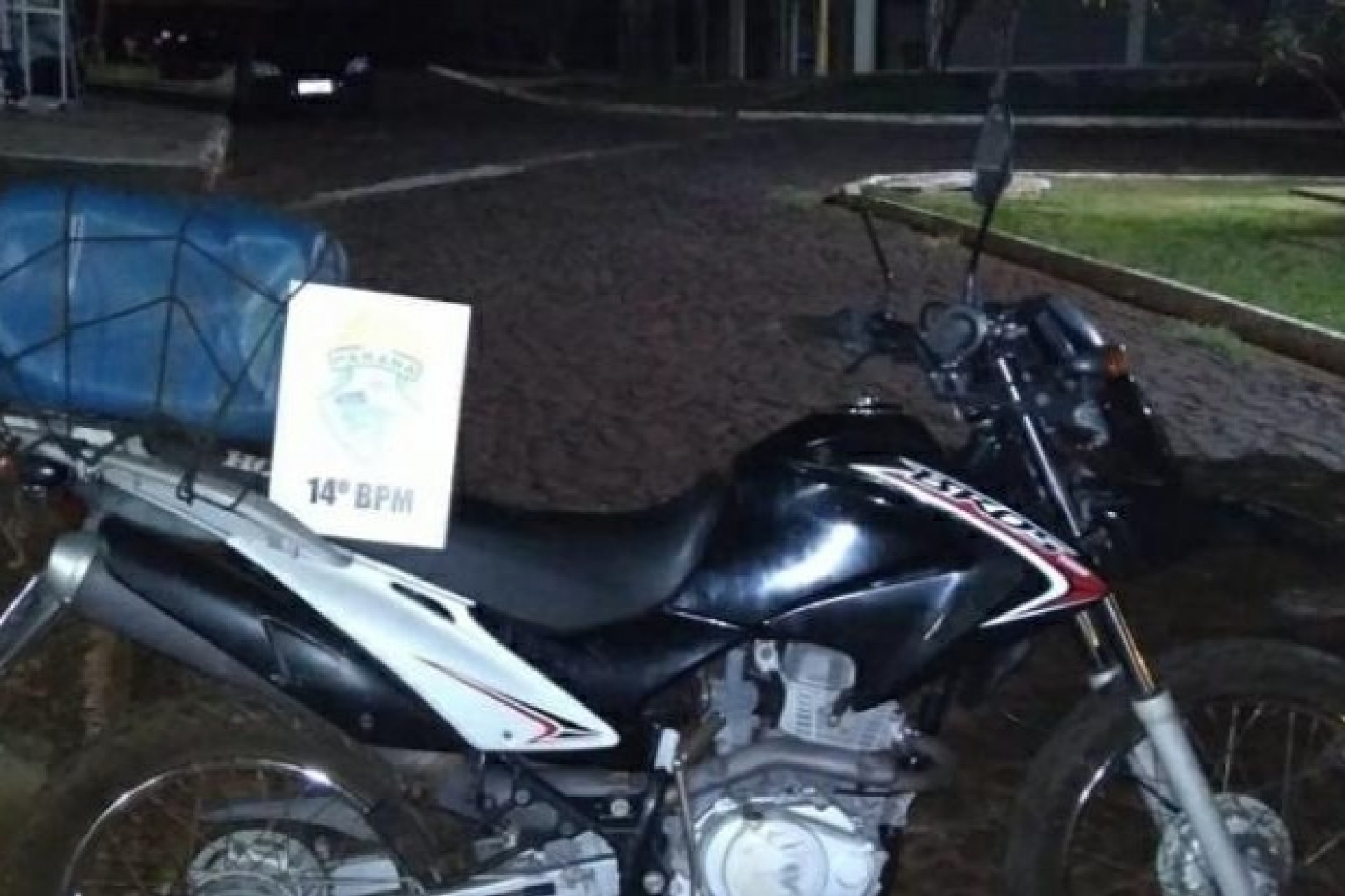 Medianeira: Indivíduo é detido pela PM após se acidentar com moto furtada em Serranópolis