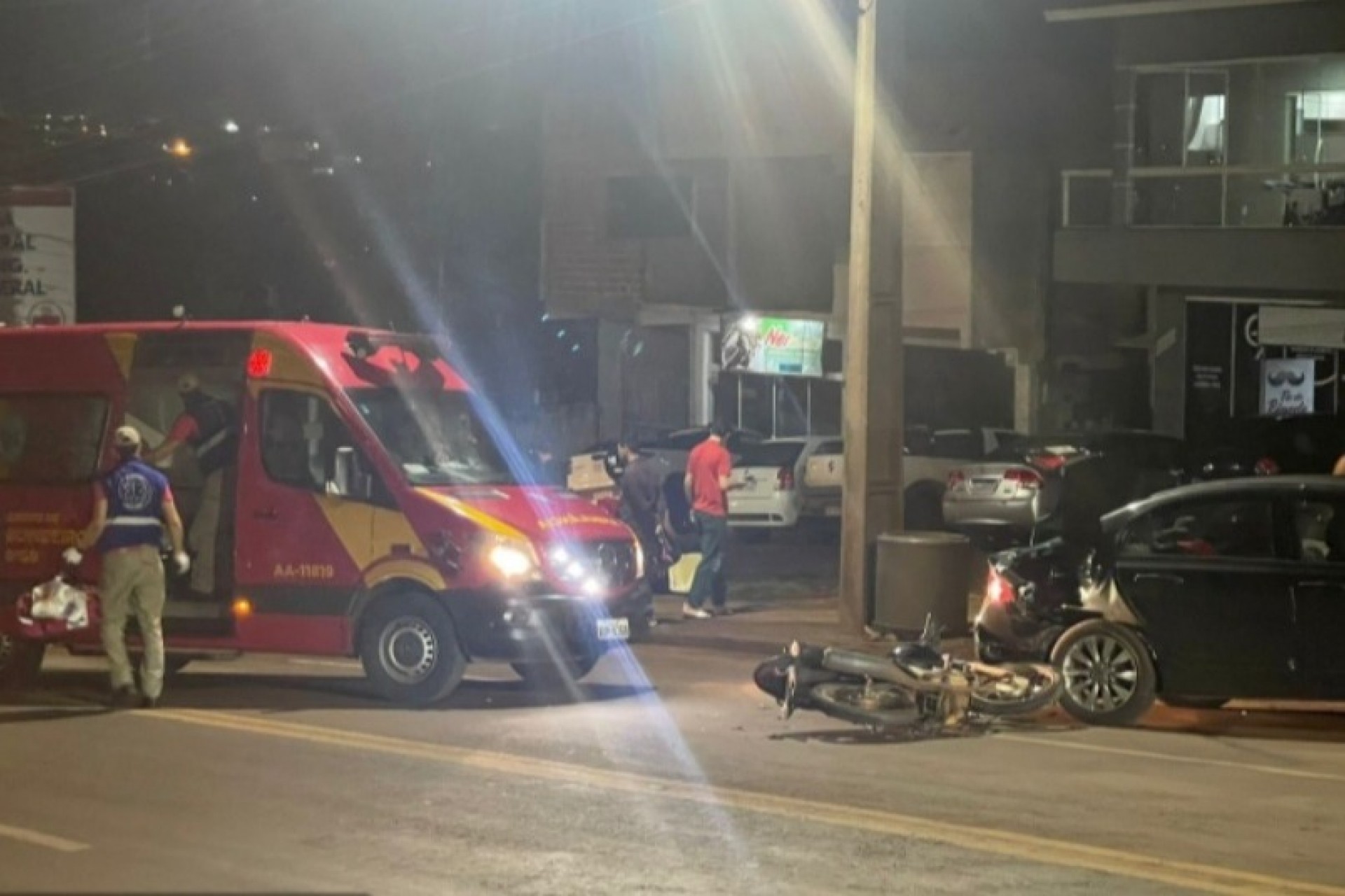 Medianeira: Motociclista fica ferido em acidente registrado no Bairro Condá