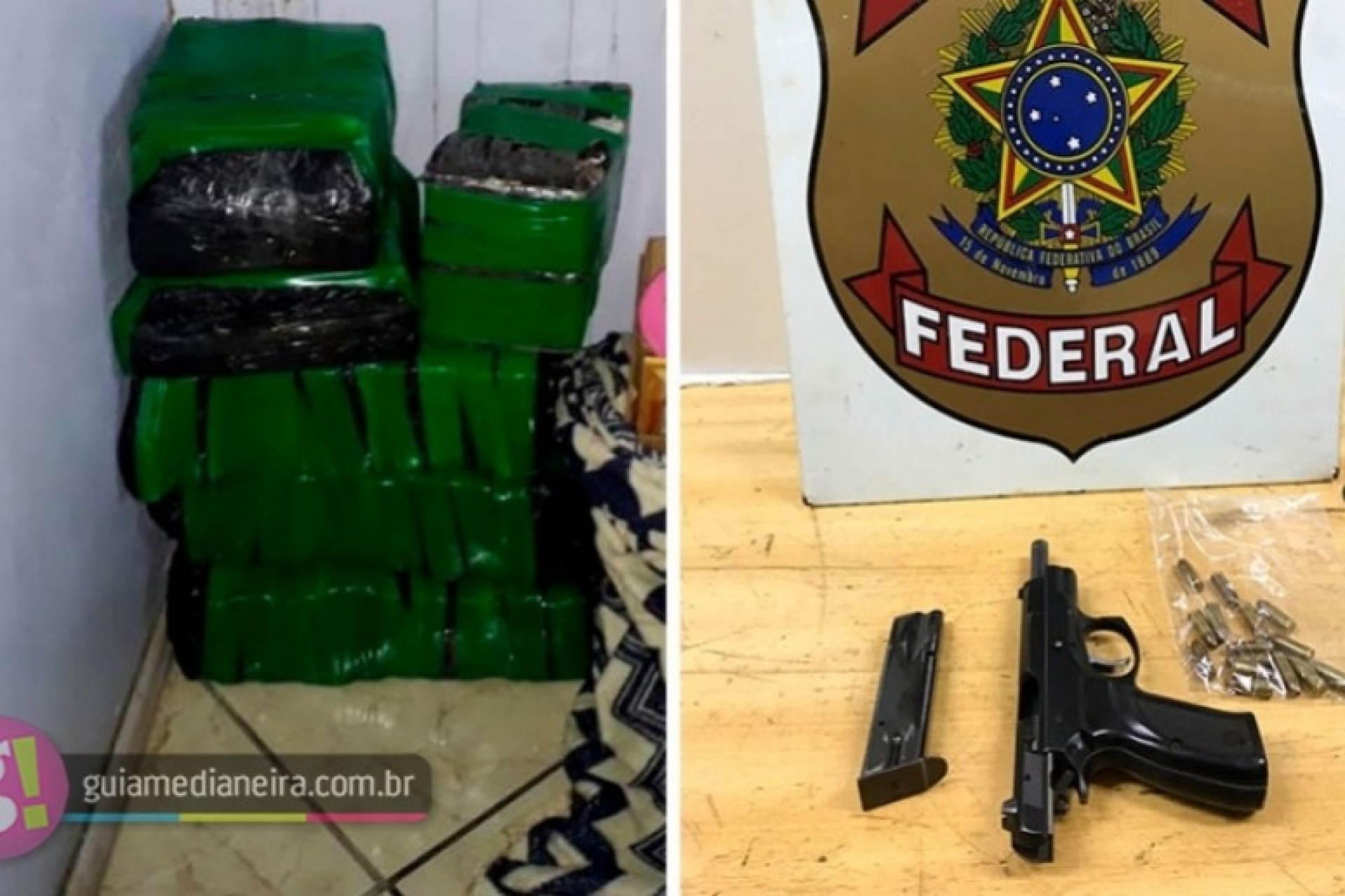 Medianeira: PF prende em flagrante homem por tráfico de drogas e posse de arma e munições
