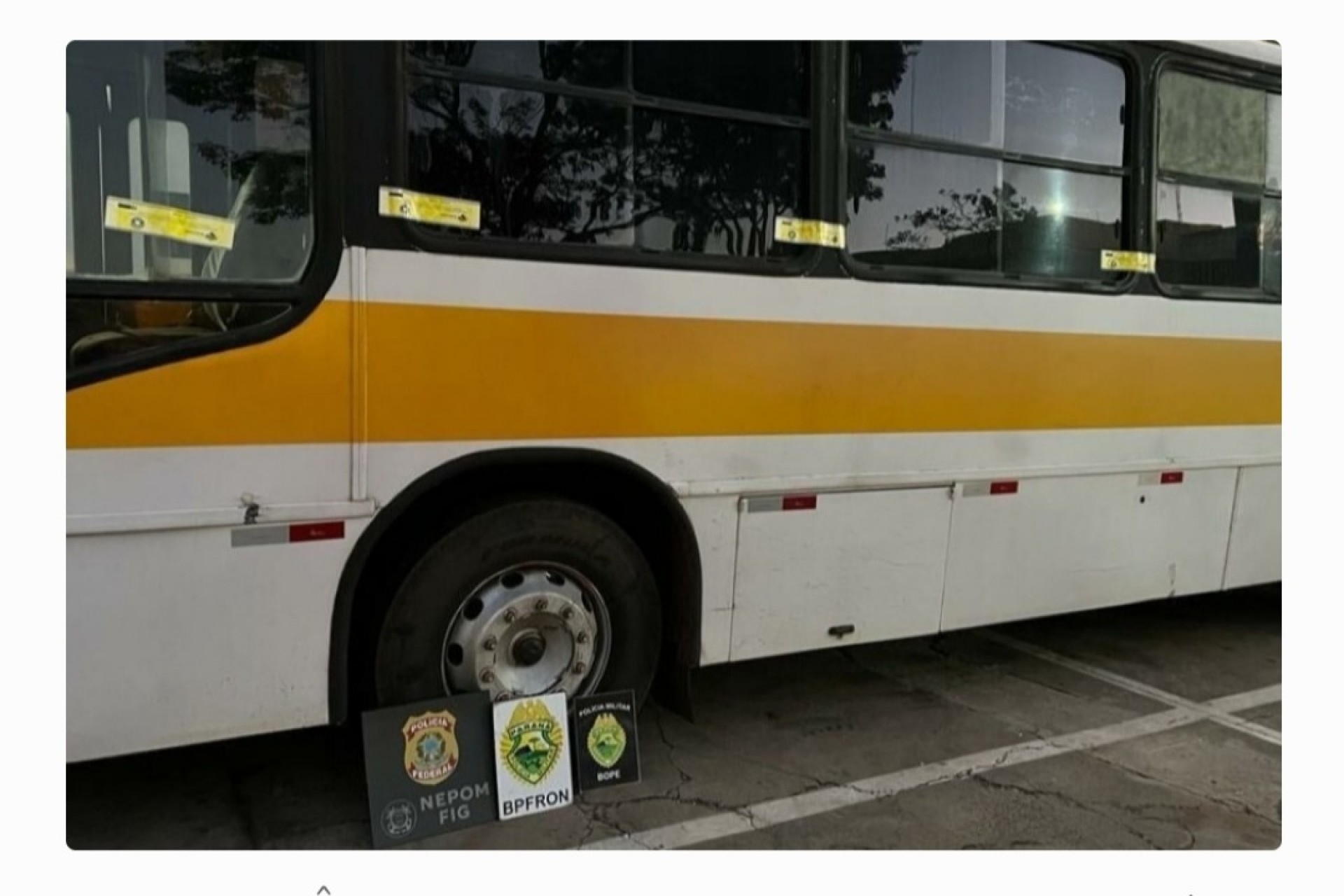 Missal: ônibus apreendido com cigarros não faz parte da frota escolar municipal