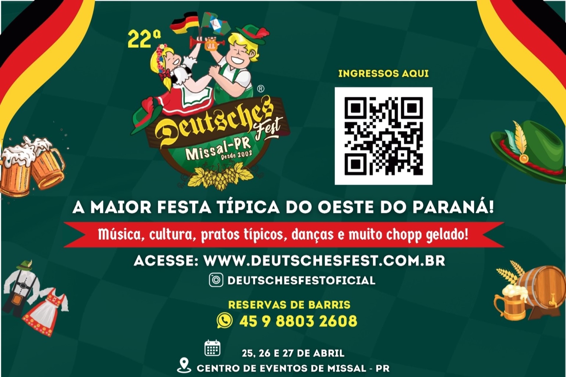 Missal se prepara para a 22ª Deutsches Fest