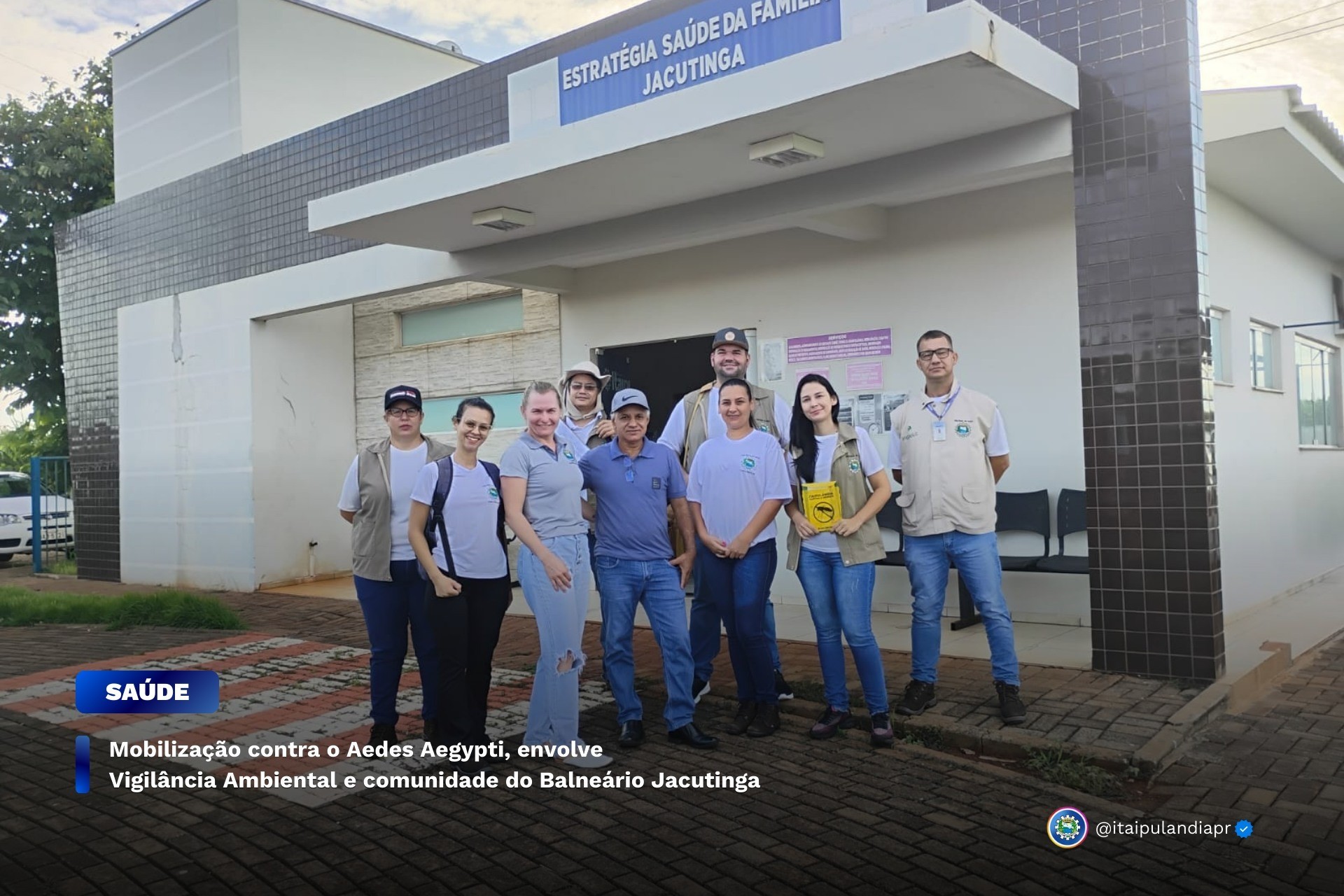 Mobilização contra o Aedes Aegypti, envolve Vigilância Ambiental e comunidade do Balneário Jacutinga